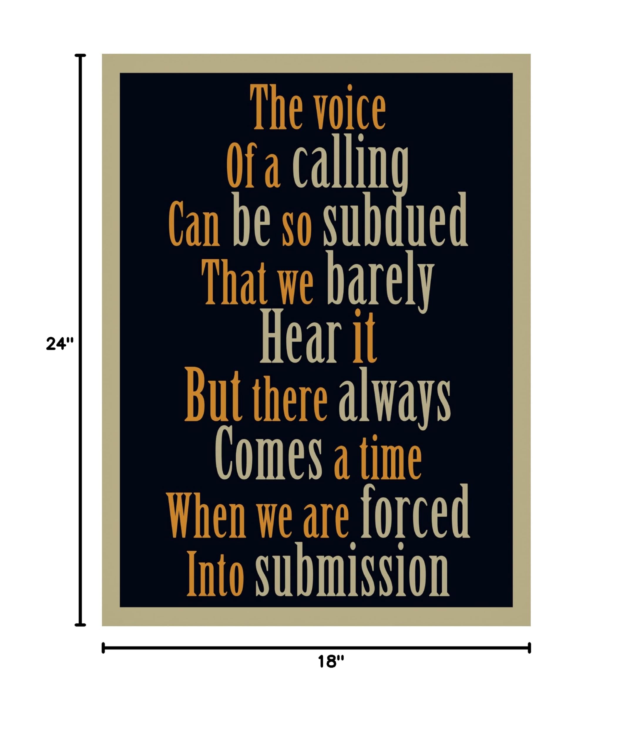 Richard Homawoo 'Calling Word Art' Canvas Wall Decor - Modern Inspirational Home & Office Artwork for Living Room, Bedroom, or Workspace