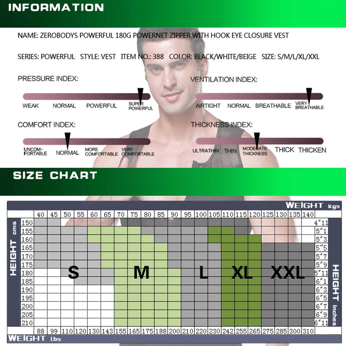 FEOYA Men's Slimming Body Shaper Tank Top with Zipper - Tummy Control Compression Vest Undershirt for Workout & Daily Wear