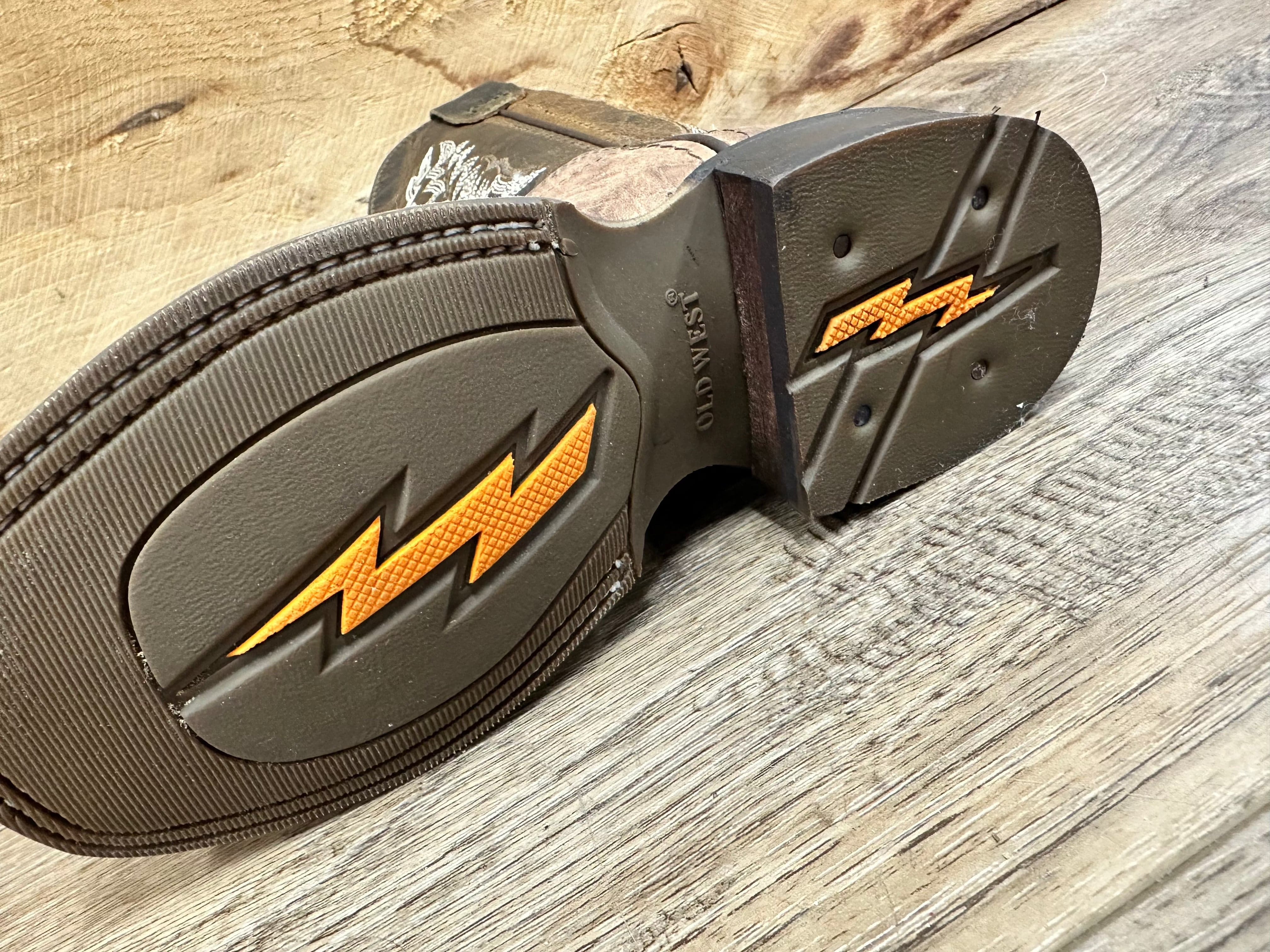Old West Kids' Brown Square Toe Cowboy Boots - Western Style Booties for Boys & Girls - Perfect for Rodeo, Halloween Costumes & Western Themed Parties