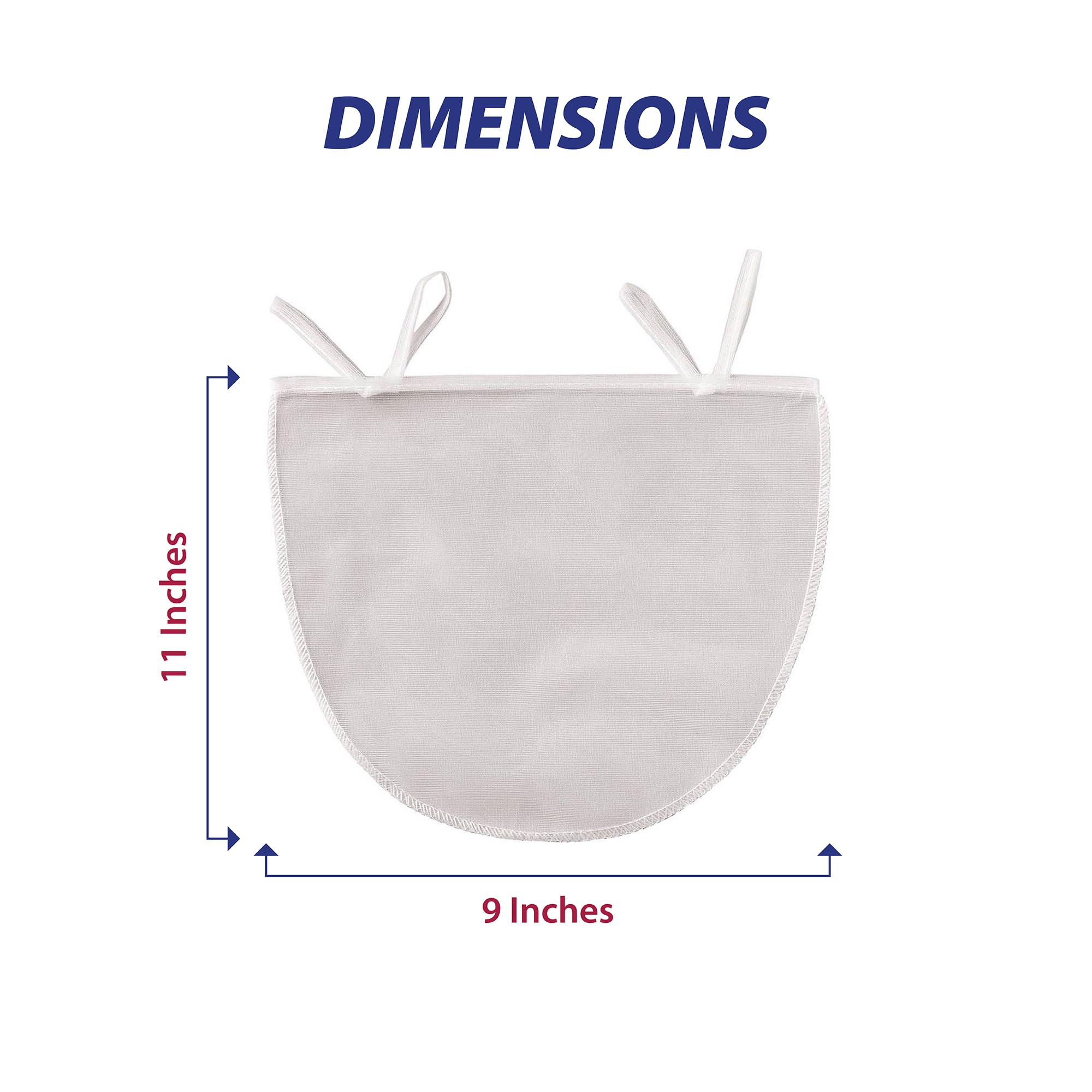 HIC Kitchen Unbleached Nut Milk Bag with Drawstring Closure, 11 x 9-Inches - Reusable Cheesecloth for Almond Milk, Cold Brew Coffee, Straining Yogurt & DIY Beauty Products