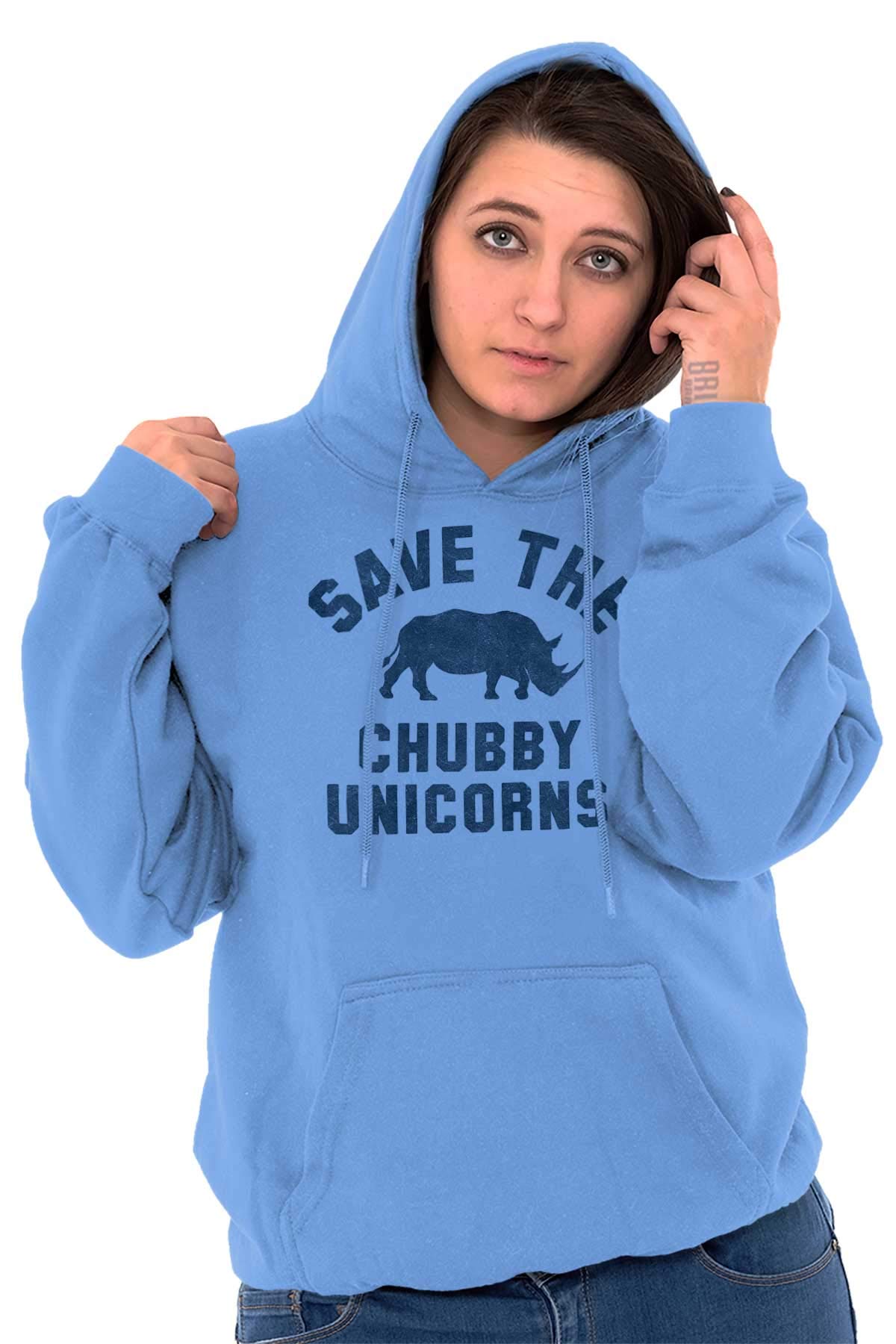 Brisco Brands Save The Chubby Unicorns Fantasy Hoodie Sweatshirt for Women & Men | Cozy Pullover with Unique Design for Casual Wear, Gifts & Fantasy Lovers