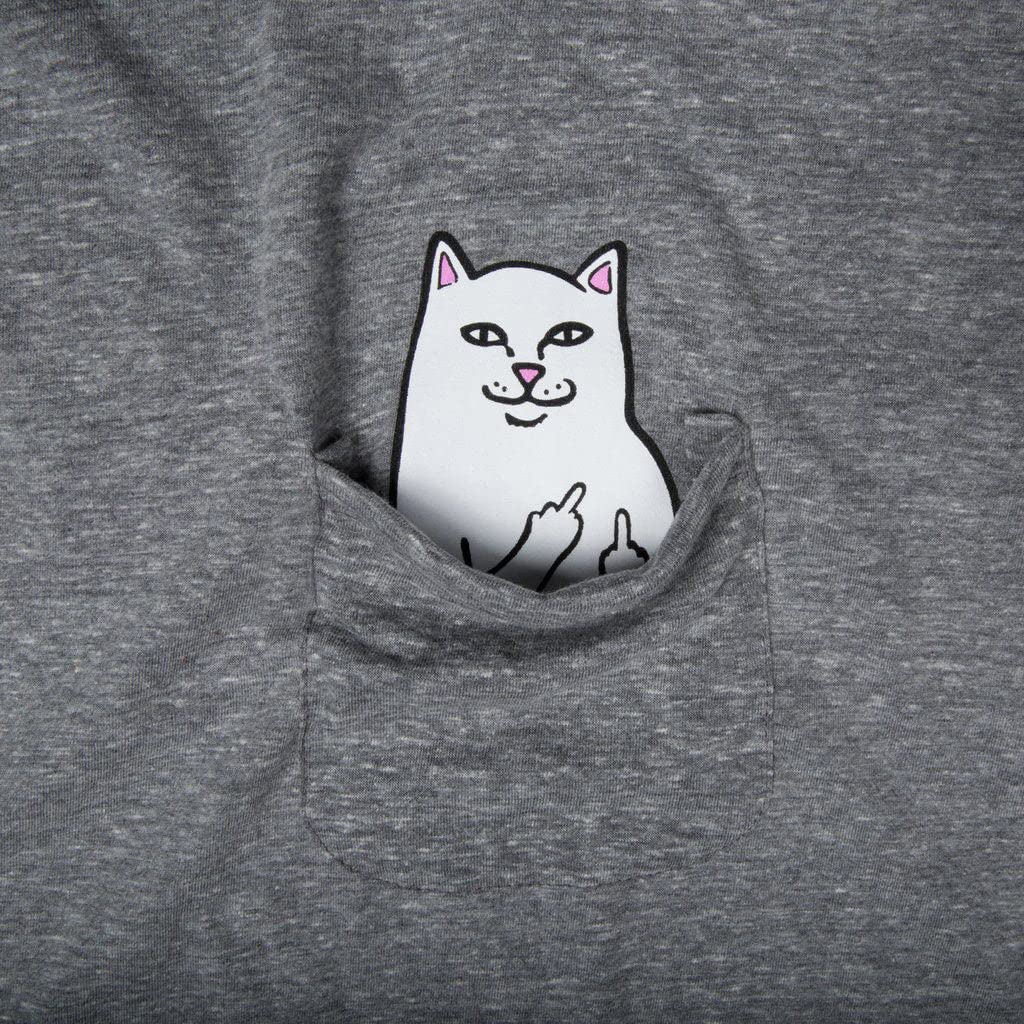 RIPNDIP Lord Nermal Funny Cat Graphic T-Shirt for Men - Short Sleeve Crew Neck Cotton Tee - Casual Streetwear & Funny Gift for Cat Lovers