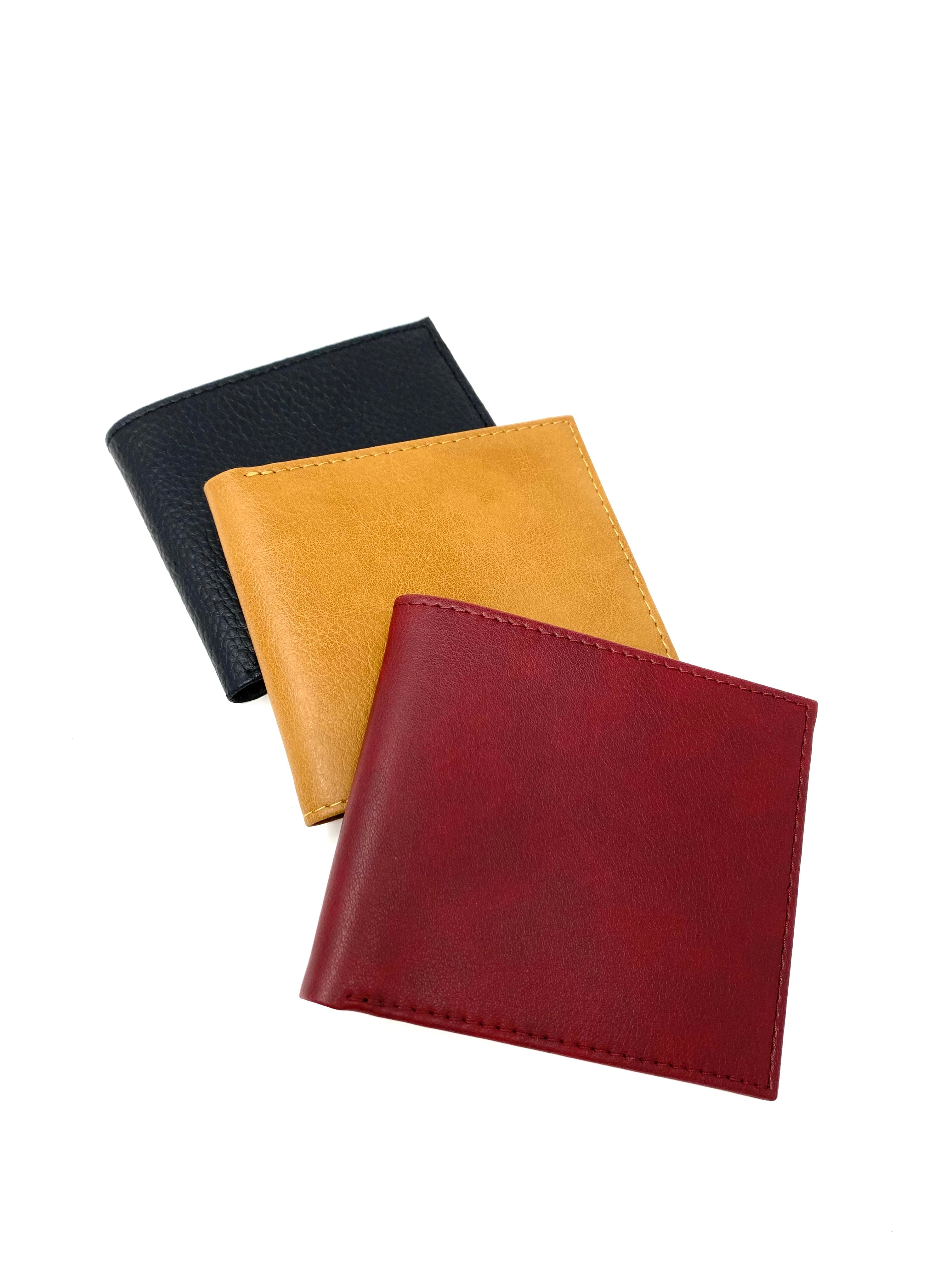 Novacas Decker Genuine Leather Wallet in Bordeaux - Slim RFID Blocking Bifold Wallet for Men - Perfect for Everyday Use, Travel & Business