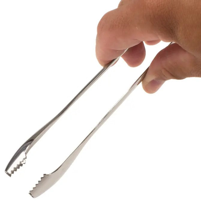 7-Inch Ice Cube Tongs - Stainless Steel Ice Grabber & Tongs for Cocktails, Drinks, and Bartending - Perfect for Home Bars, Parties, and Commercial Use