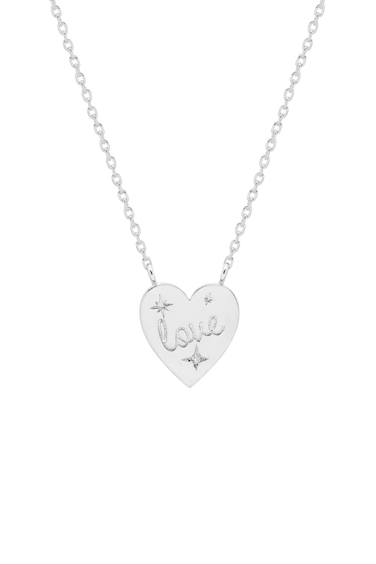 Personalized Love Engraved Pendant Necklace - Custom Name & Date Jewelry Gift for Her - Perfect for Anniversaries, Valentine's Day & Romantic Occasions