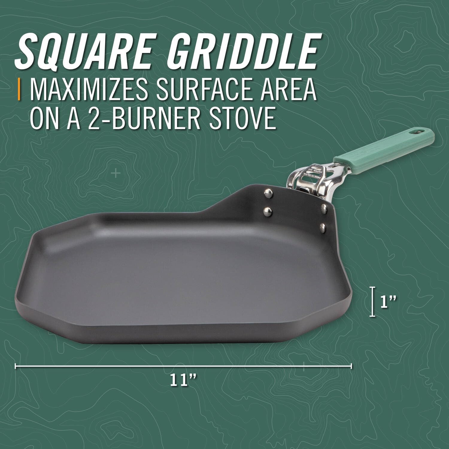 Gerber Gear ComplEAT Griddle - Portable Nonstick Camping Griddle with Detachable Handle - Premium Outdoor Cookware for Camping, Hiking & Backpacking - Perfect for Pancakes, Eggs & More