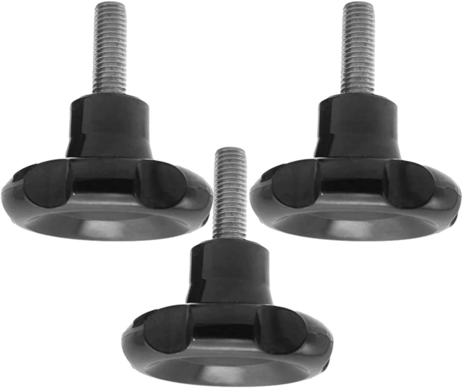 DOOFAN 3Pcs M8 x 60mm Stainless Steel Thumb Screw Knobs with Nuts - Heavy Duty Clamping Hardware for Woodworking, Machinery Repair & DIY Projects