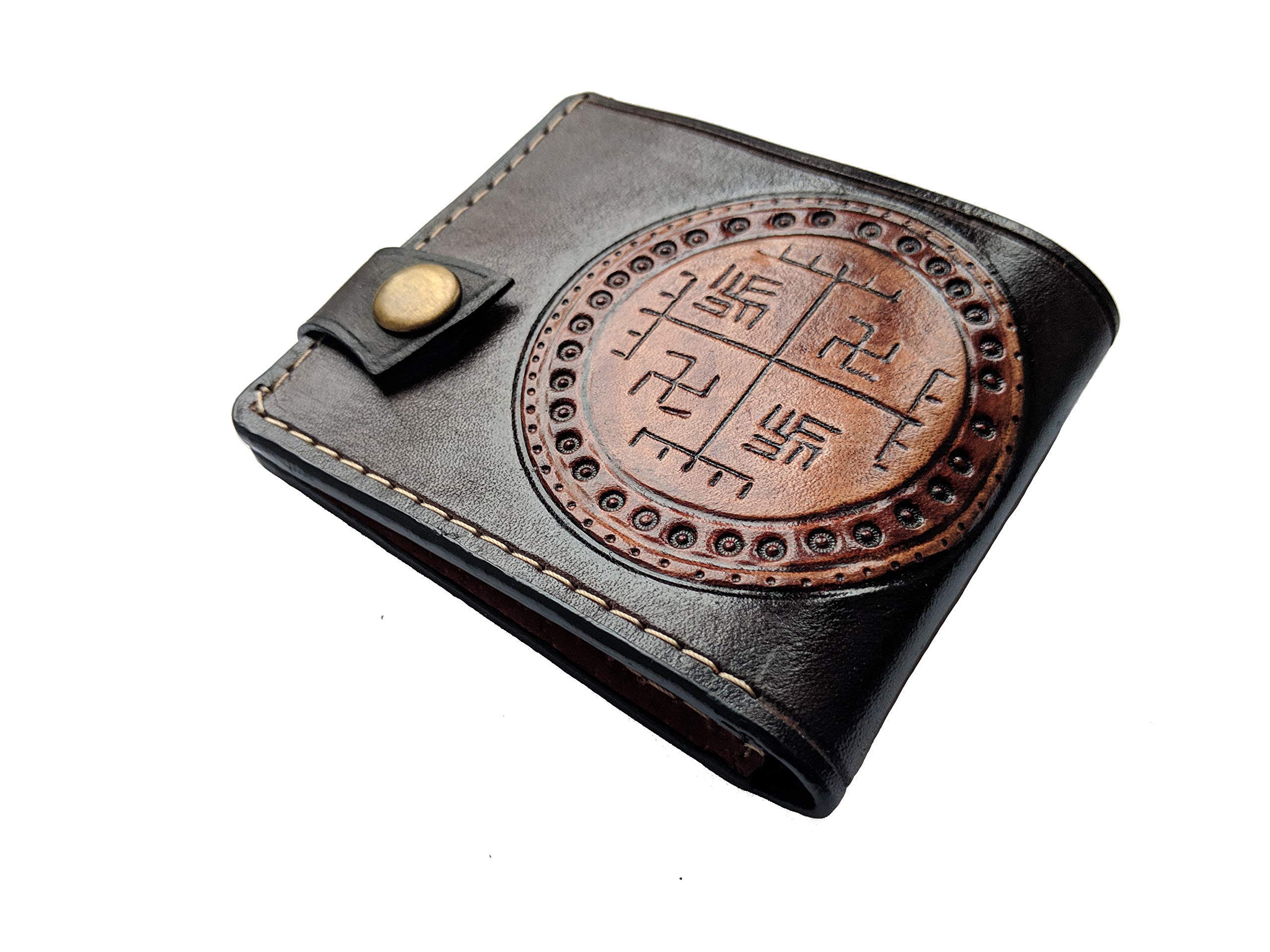 **Handmade 3D Genuine Leather Bifold Wallet for Men - Custom Labrador Retriever Dog & Puppy Carved Design - Personalized Airbrush Art Tooled Wallet - Perfect Gift for Pet Lovers & Animal Enthusiasts**