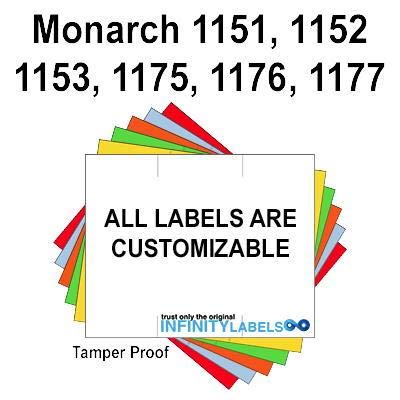 Monarch 1151 Compatible Fluorescent Red General Purpose Labels - 96,000 Labels Full Case for Monarch 1151, 1152, 1153, 1175, 1176, 1177, 1180 & 1202 Price Guns - Includes 16 Ink Rollers with Security Cuts - Perfect for Retail Pricing, Inventory Labeling & Warehouse Organization
