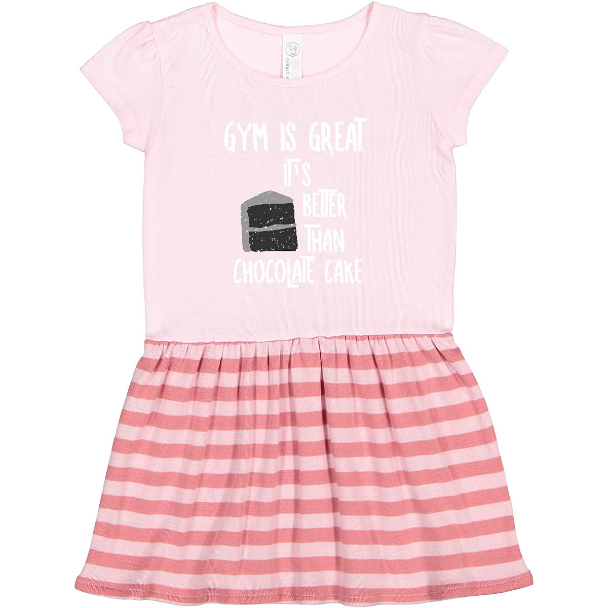 Inktastic Gym is Great White Text Toddler Dress - Cute Workout Outfit for Toddlers, Perfect for Playdates, Preschool & Family Gym Days