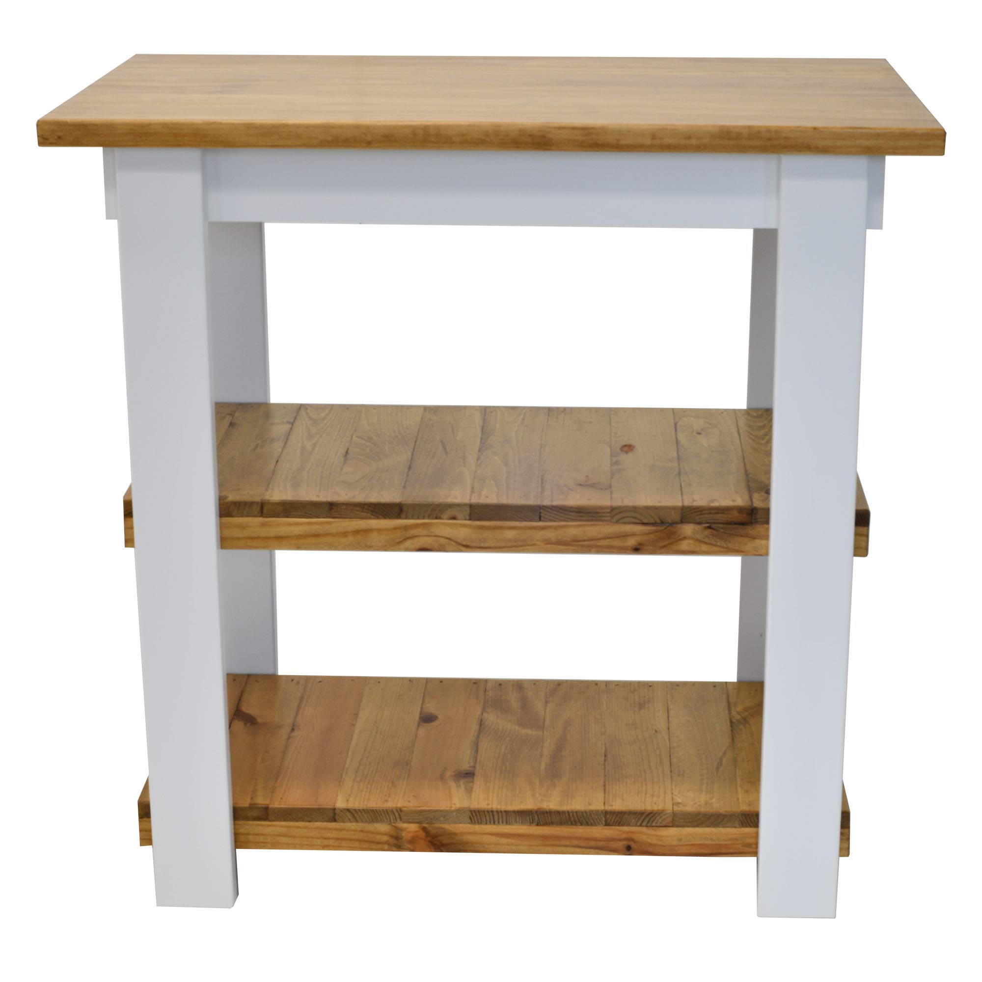 Golden Oak and White Kitchen Island with Storage - 60 Inch Farmhouse Style Kitchen Cart for Small Spaces - Perfect for Meal Prep, Dining, and Extra Counter Space