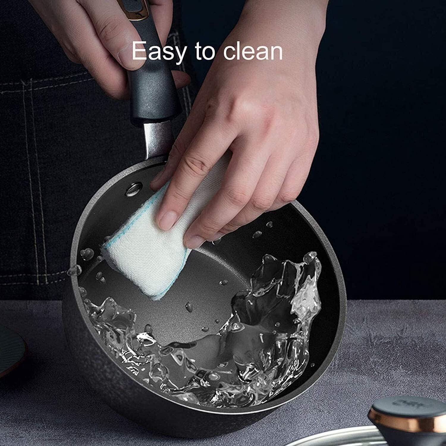 Non-Stick Wok Pan - Multi-Functional Milk Pot, Soup Pot with Lid - Induction & Open Fire Compatible - Universal Cooking Pot for Stir-Fry, Boiling, Steaming (Color: Pot)