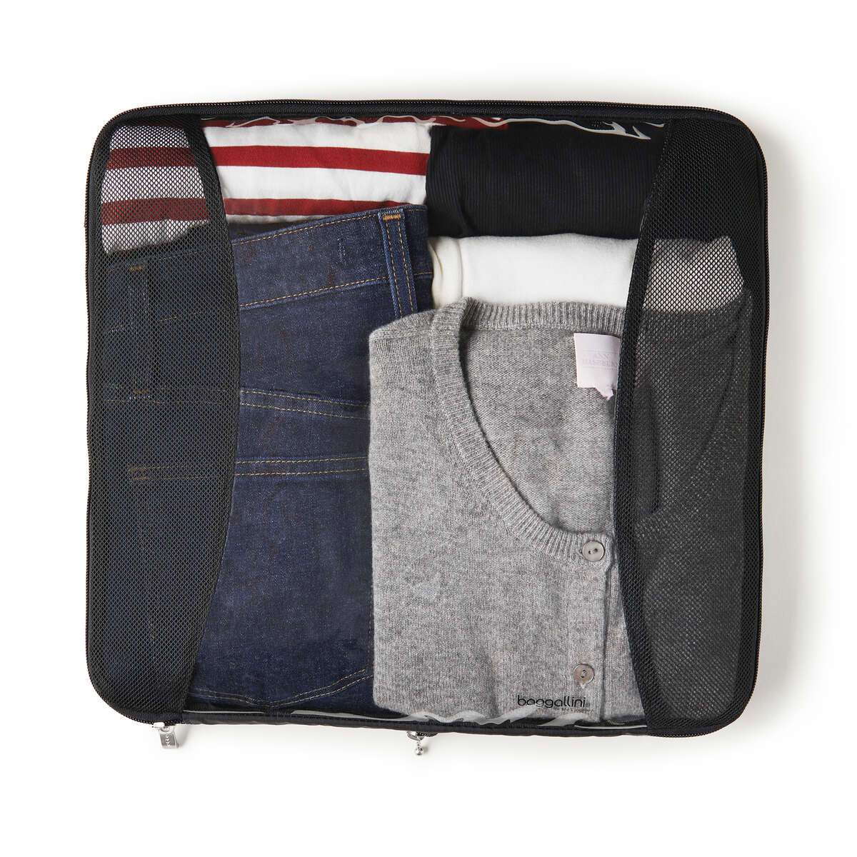 Baggallini Extra Large Compression Packing Cube - Travel Organizer for Luggage, Suitcase & Closet Storage - Perfect for Vacations, Business Trips & Home Organization
