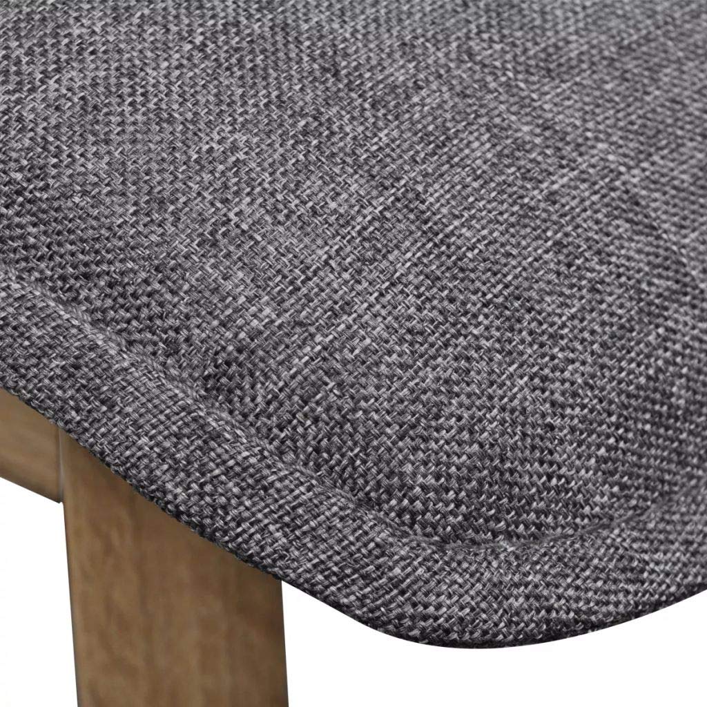 Premium Wooden Dining Chairs Set of 2 - Dark Gray Fabric Upholstered Solid Oak Wood Kitchen Chairs for Dining Room, Living Room & Restaurant - Fast Shipping | Perfect for Family Meals, Entertaining Guests & Commercial Use