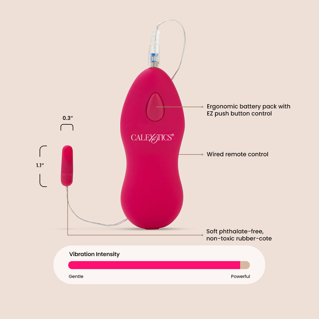 CalExotics Whisper Micro Bullet Vibrator - Rechargeable Remote Control Personal Massager for Women, Discreet & Powerful Mini Vibrating Bullet - Perfect for Travel, Couples Play & Solo Pleasure