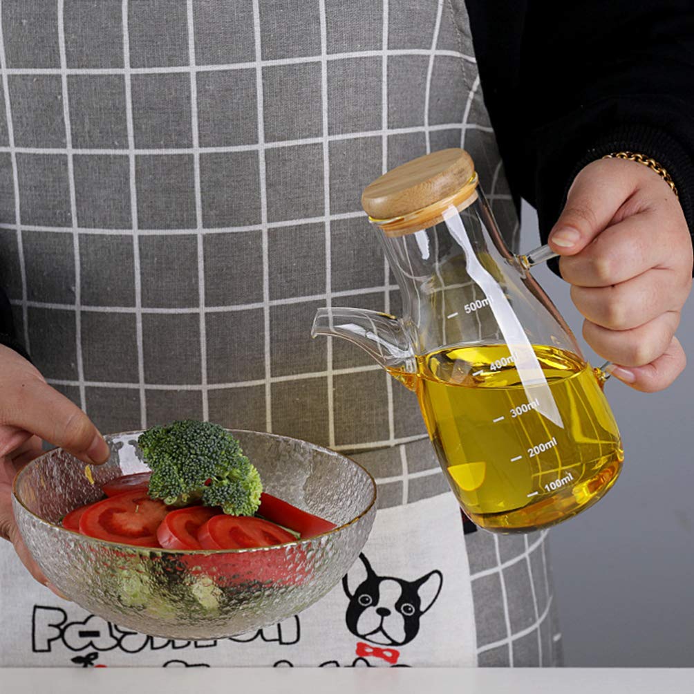 Premium Glass Oil Dispenser Bottle - High Borosilicate Glass Vinegar & Oil Bottle with Drip-Free Spout - Perfect for Kitchen, Salad Dressing & Cooking Oil Storage