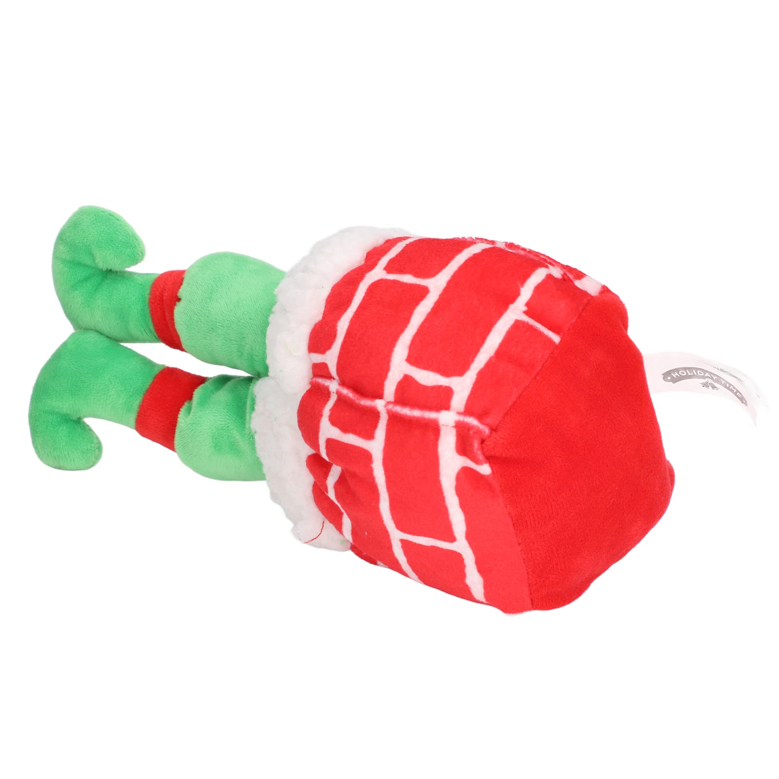 Soft Plush Dog Chewing Toy - Christmas Themed Bite-Resistant Pet Teeth Grinding Toy for Puppies & Cats (Red & Green) - Perfect for Holiday Playtime & Dental Care