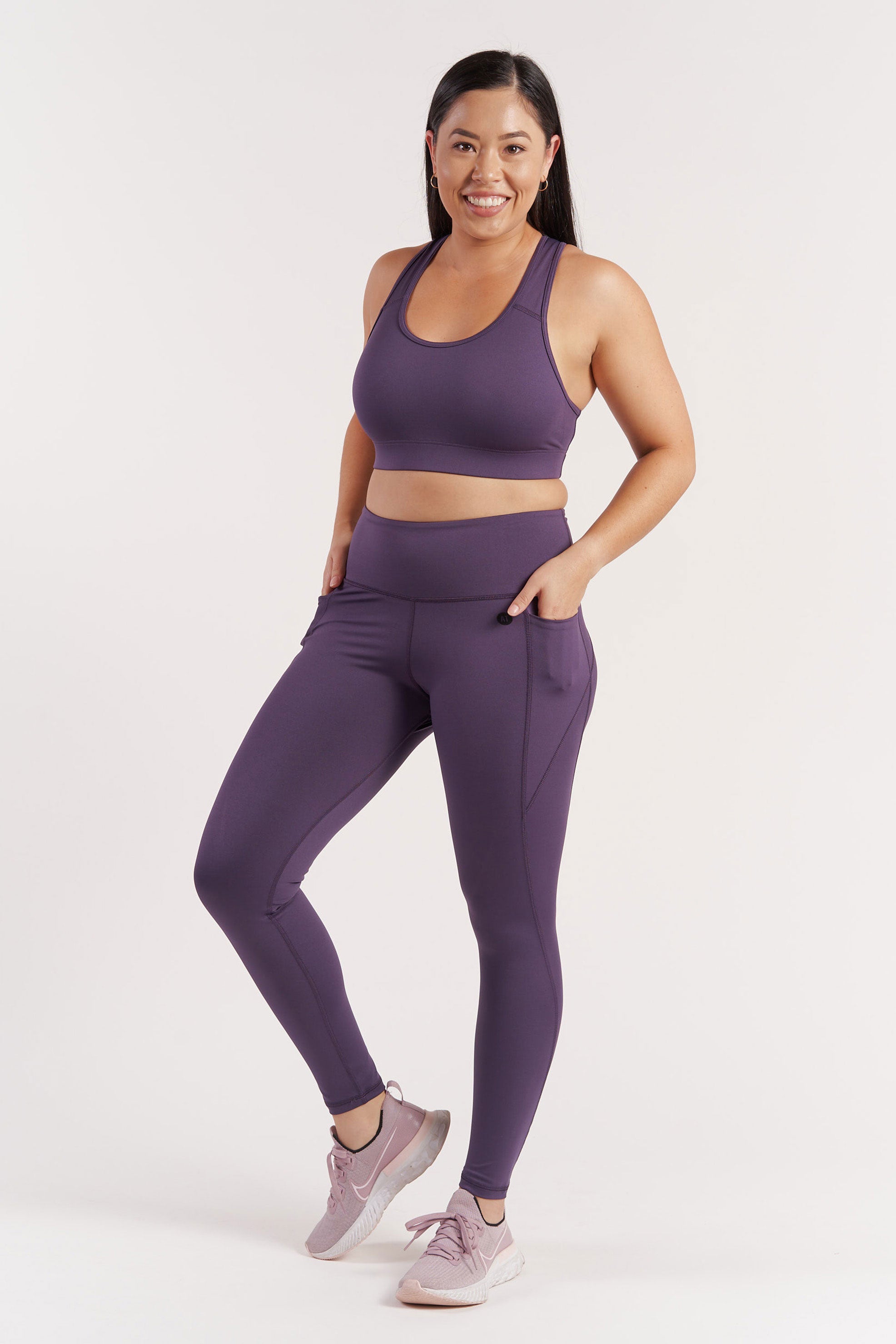 Blackcurrant Training Move Crop Top - High-Performance Workout Shirt for Women | Gym, Yoga & Running