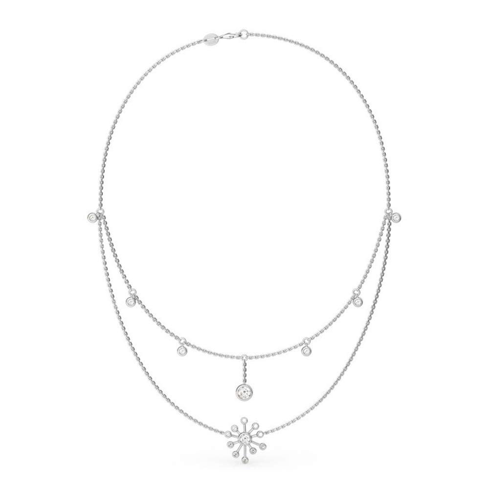 Jeulia Sterling Silver Dandelion Necklace for Women - Elegant Layered Pendant Gift for Girlfriend, Wife, Engagement, Wedding, Anniversary or Birthday (Includes Jewelry Box) | Perfect for Romantic Occasions, Special Celebrations & Everyday Wear