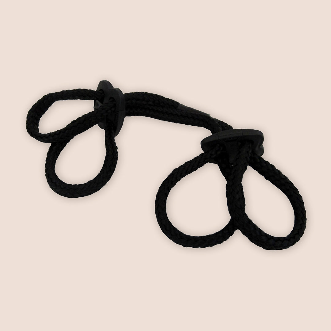 Silky Soft Double Rope Wrist Cuffs for Bondage - Adjustable BDSM Restraints for Couples, Sensual Play & Bedroom Accessories - Perfect for Role Play, Spice Up Intimacy & BDSM Enthusiasts