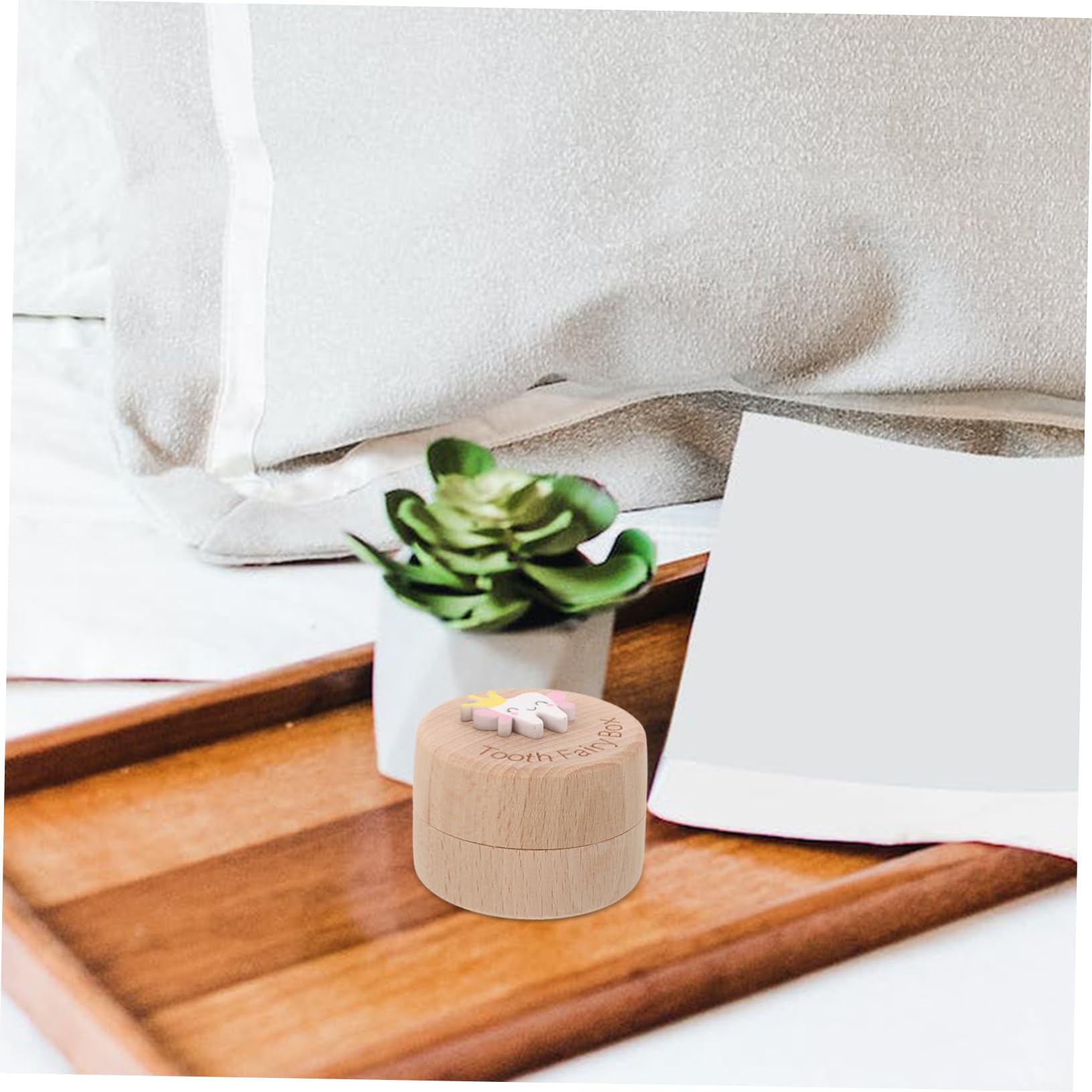Beautiful Wooden Tooth Holder Box for Kids - Children's Tooth Keepsake Box with Fetal Hair Storage - Perfect for Baby Teeth Collection & First Hair Mementos