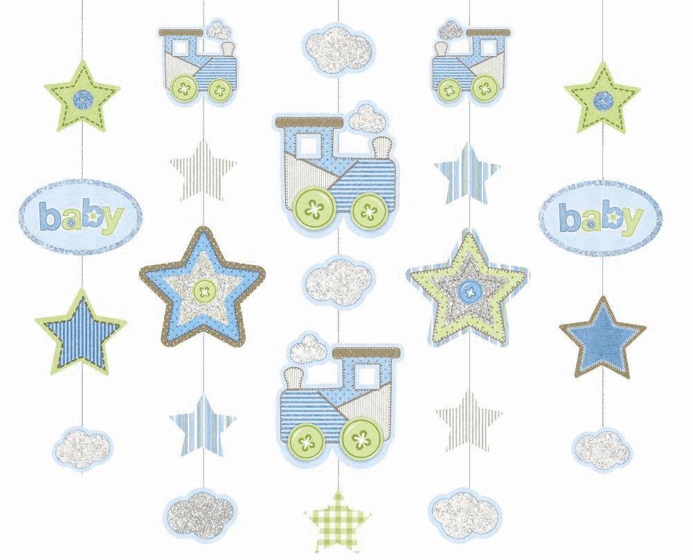 Hang Glitter Wall Decor for Baby Boy Nursery - Sparkling Room Decoration for Kids Bedroom & Birthday Party Decorations