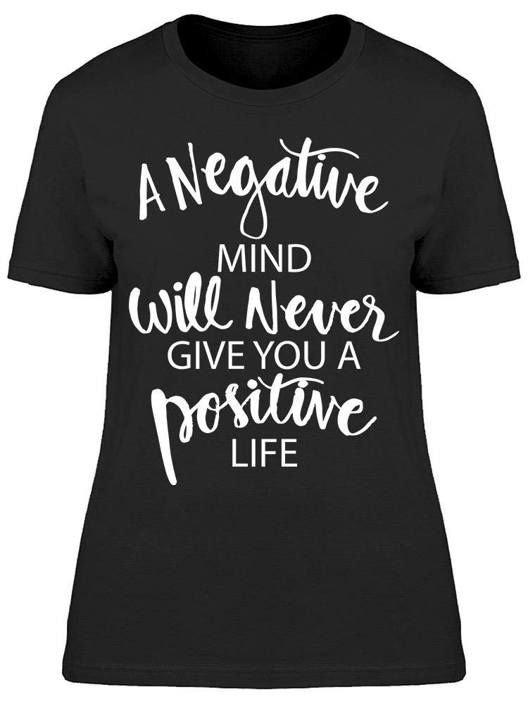 Smartprints Positive Life Tee - Inspirational Women's T-Shirt for Casual Wear, Gym & Everyday Motivation | Trendy Graphic Tee for Women