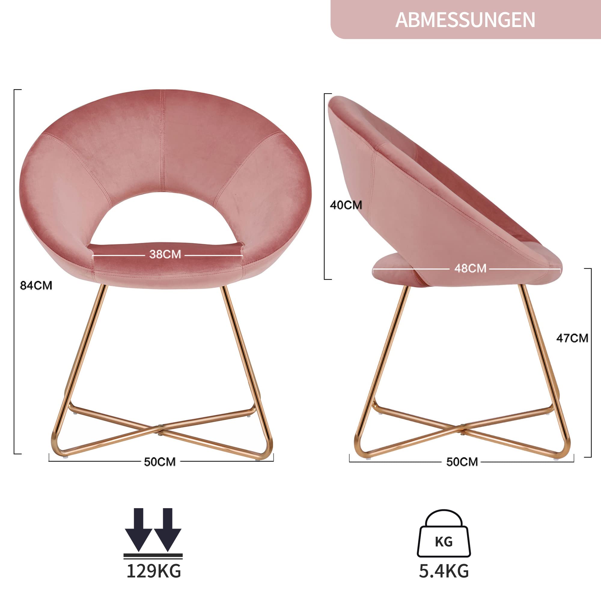 Velvet Fabric Dining Chair with Metal Legs - Modern Reception & Conference Chair in Multiple Colors (Model 439D) | Perfect for Home, Office, and Event Seating