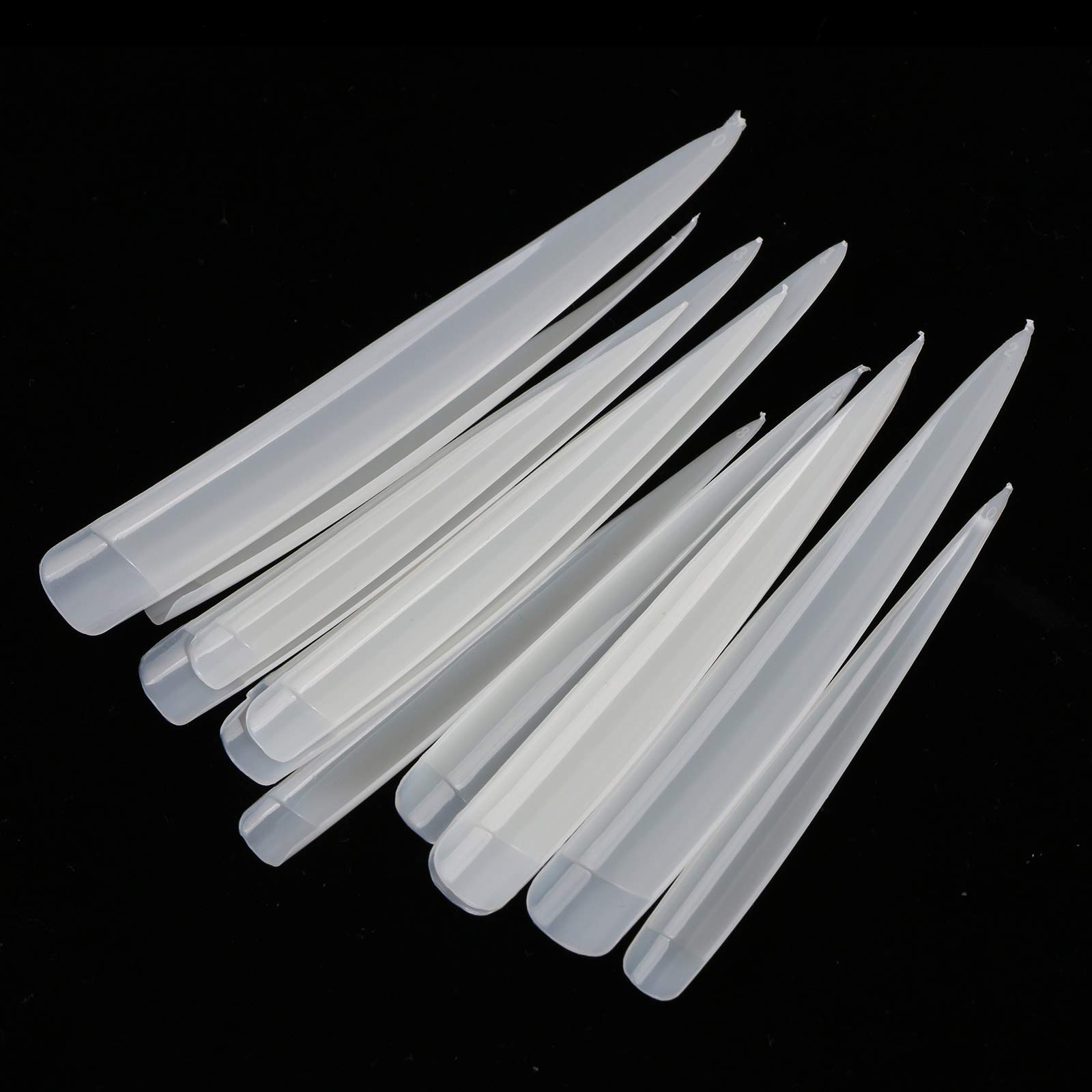 120 PCS Extra Long Press On Nail Tips - Clear Natural Fake Nails for Nail Art, Halloween, Salons & Home Use | DIY Manicure Kit for Special Occasions & Daily Wear