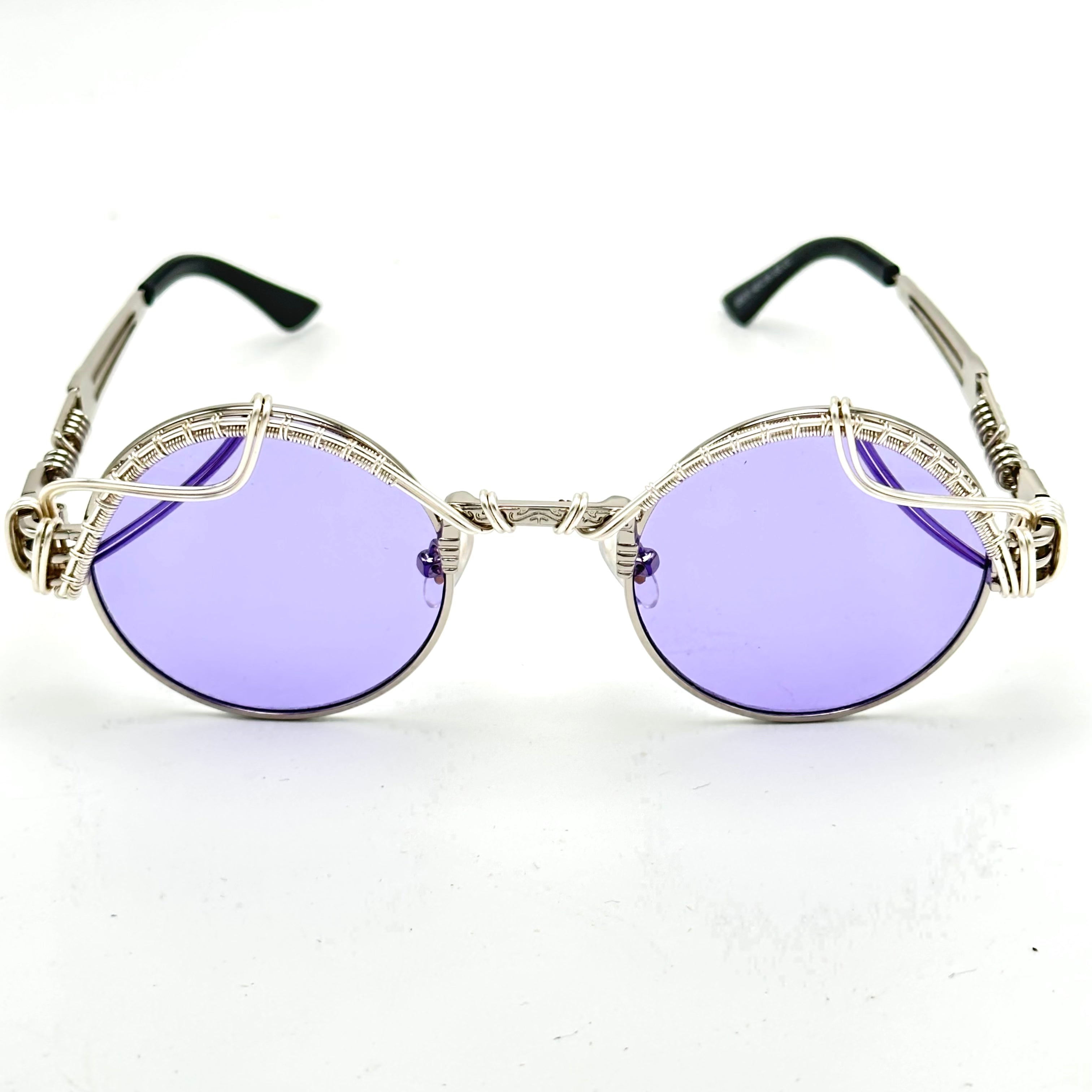 Stylish Purple and Silver Round Earrings for Women - Elegant Fashion Jewelry Gift for Parties, Weddings & Everyday Wear