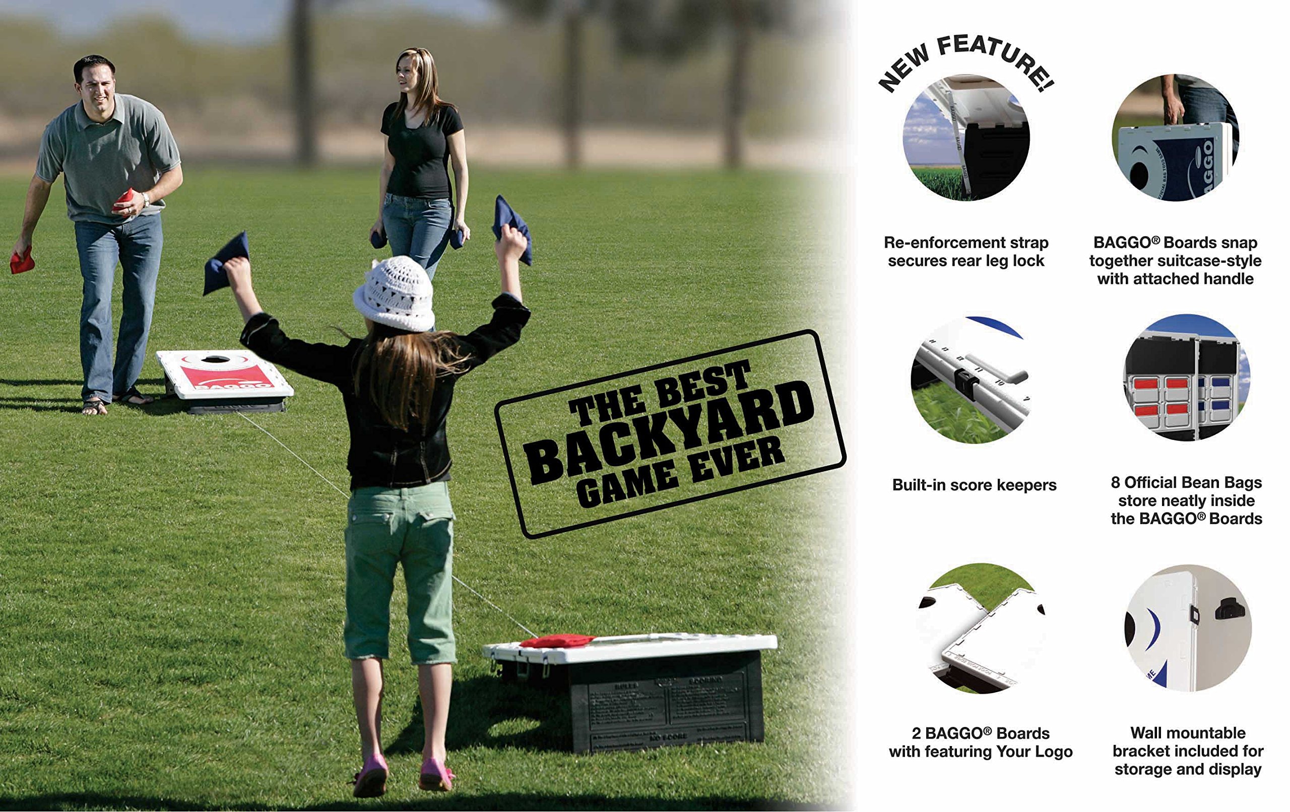 Baggo Margarita Time Parrot Bean Bag Toss Game - Outdoor Lawn Party Game for Adults & Kids - Perfect for Backyard BBQ, Tailgating, and Beach Parties