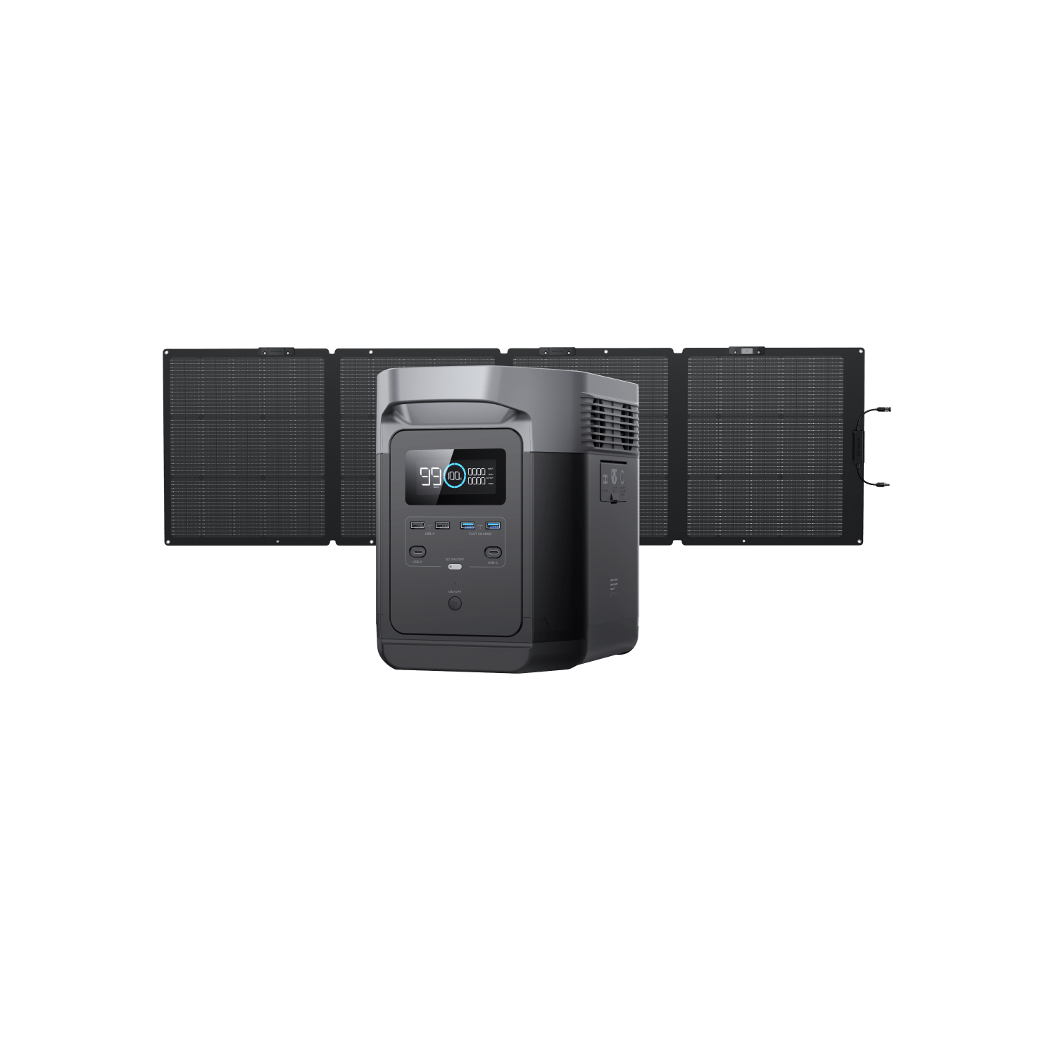 EcoFlow DELTA Portable Power Station with 220W Solar Panel - Solar Generator for Camping, RV, Emergencies & Off-Grid Power