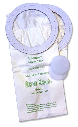 Green Klean GK-Adgil10XP Replacement Vacuum Bags - 100 Pack | HEPA Filter Compatible | Ideal for Home, Office & Commercial Cleaning