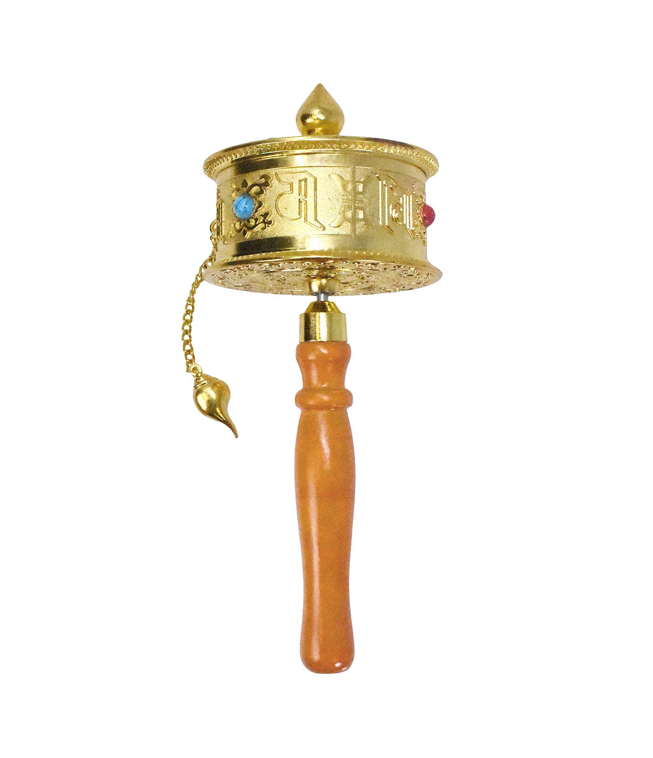 Handheld Tibetan Prayer Wheel - Authentic Spinning Dharma Wheel with Om Mani Padme Hum Mantra | Buddhist Meditation Tool, Nepal Decor, Spiritual Gift by Mudra Crafts | Perfect for Home Altar, Yoga Studio & Mindfulness Practice