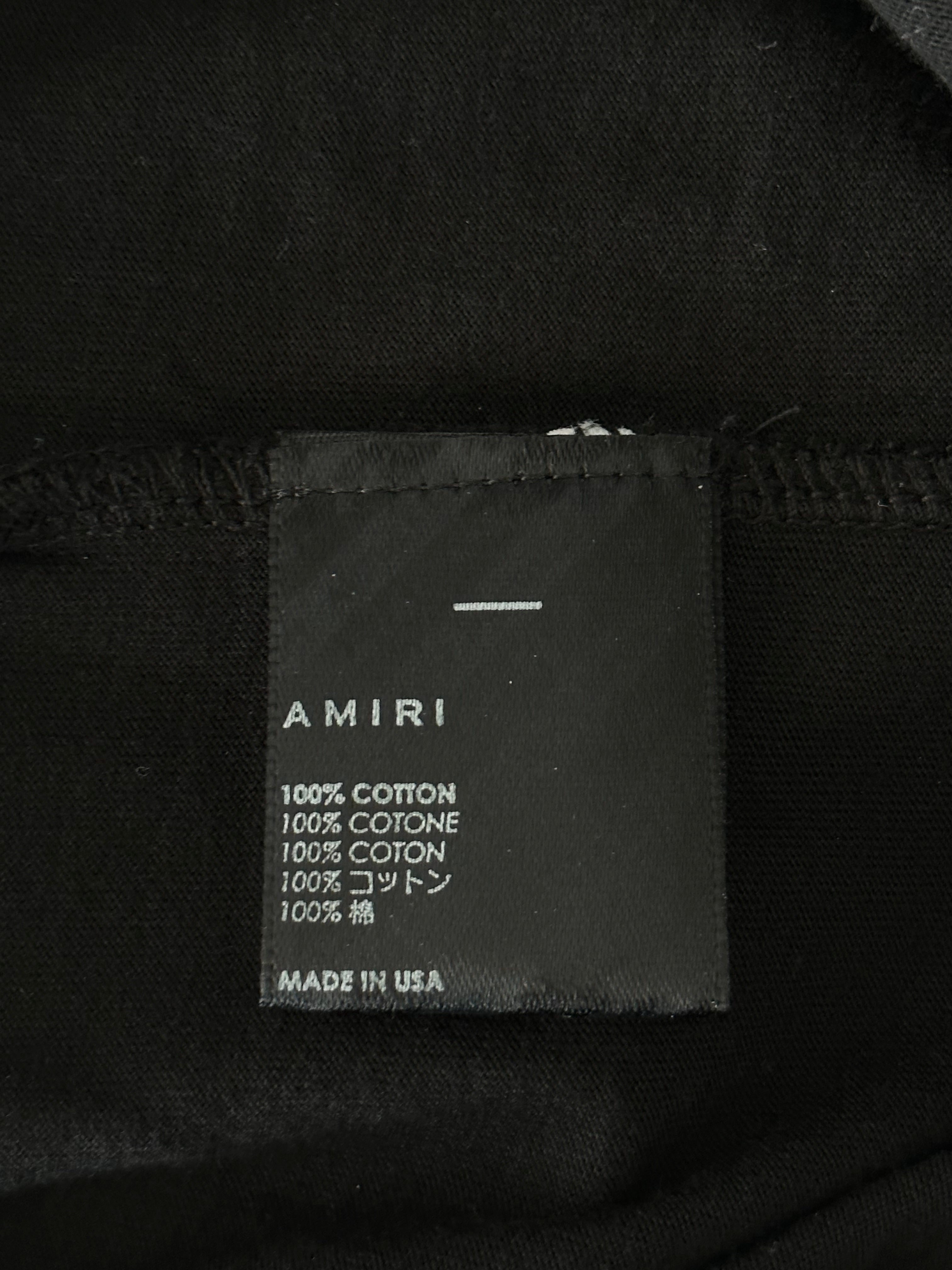 Amiri Black & White Los Angeles Exclusive Bones Graphic T-Shirt for Men - Stylish Streetwear for Casual Outings & Nightlife