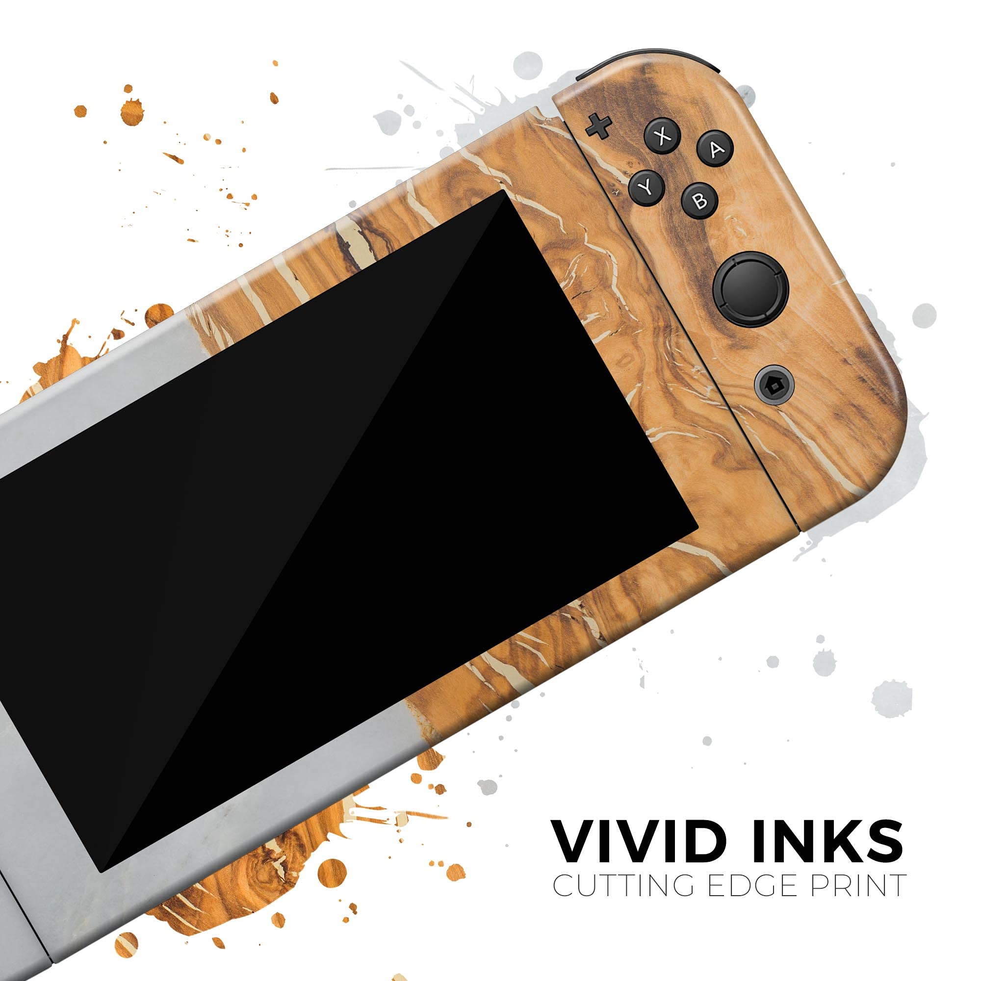 Nintendo Switch Pro Controller Skin - Scratch-Resistant Removable Vinyl Wrap Cover with Marble & Wood Design | Protective Decal for Gaming Accessories | Perfect for Travel, Home Use & Gift Giving