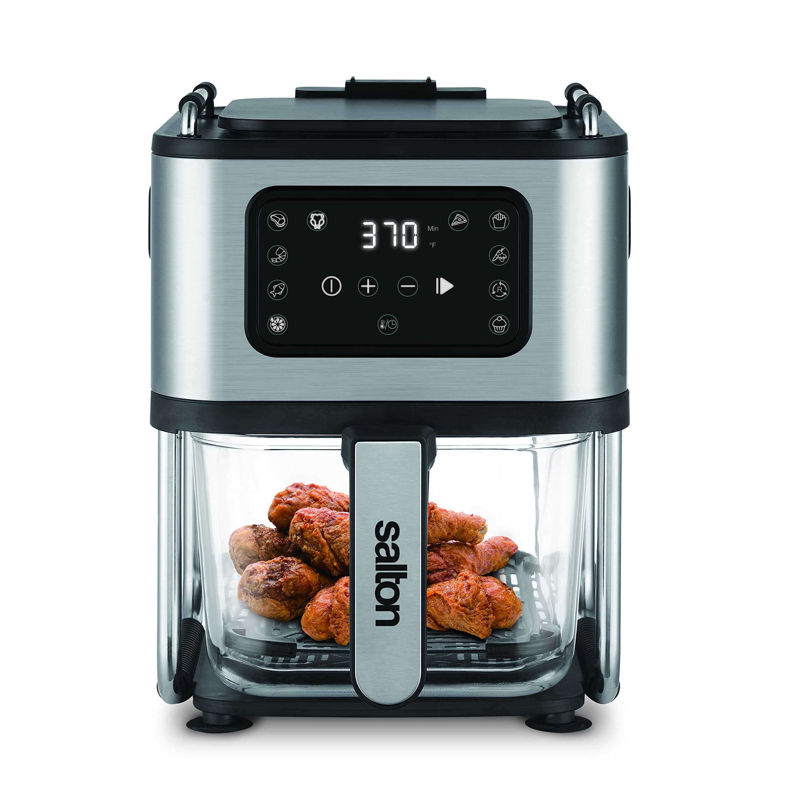 Salton Air Fryer XL 4.5L - Healthy Oil-Free Cooking for Family Meals | Large Capacity Air Fryer for Roasting, Baking & Frying | Perfect for Chicken Wings, French Fries & Vegetables