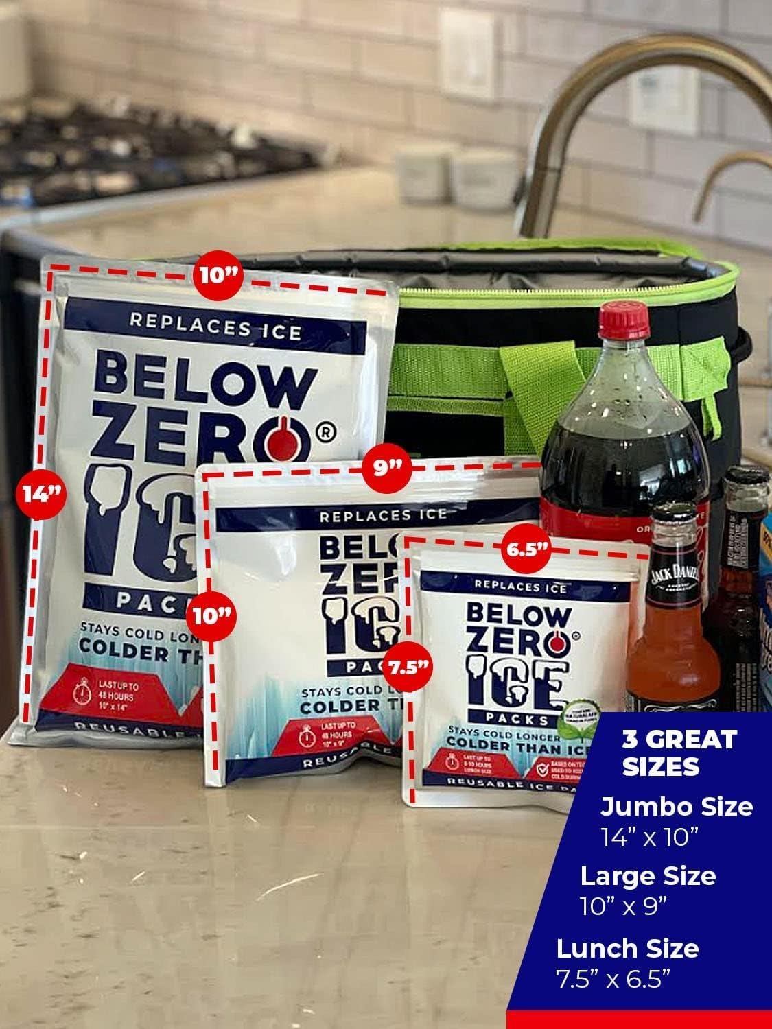 Below Zero Insulated Cooler Bags - Premium Leakproof & Durable for Picnics, Beach Trips & Outdoor Adventures