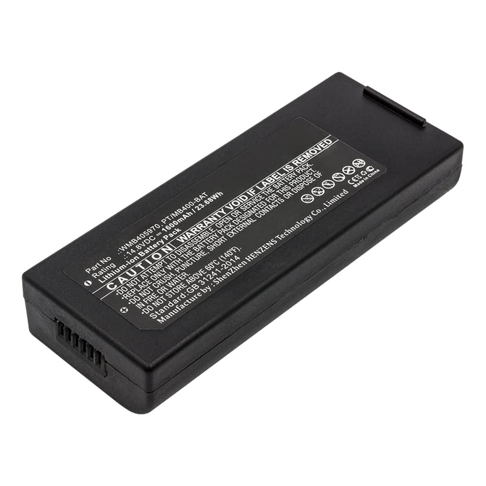Synergy Digital Printer Battery - Li-ion 14.8V 1600mAh Replacement for Sato PT/MB400-BAT | Long-Lasting Power Supply for Label Printing in Warehouses & Retail Stores