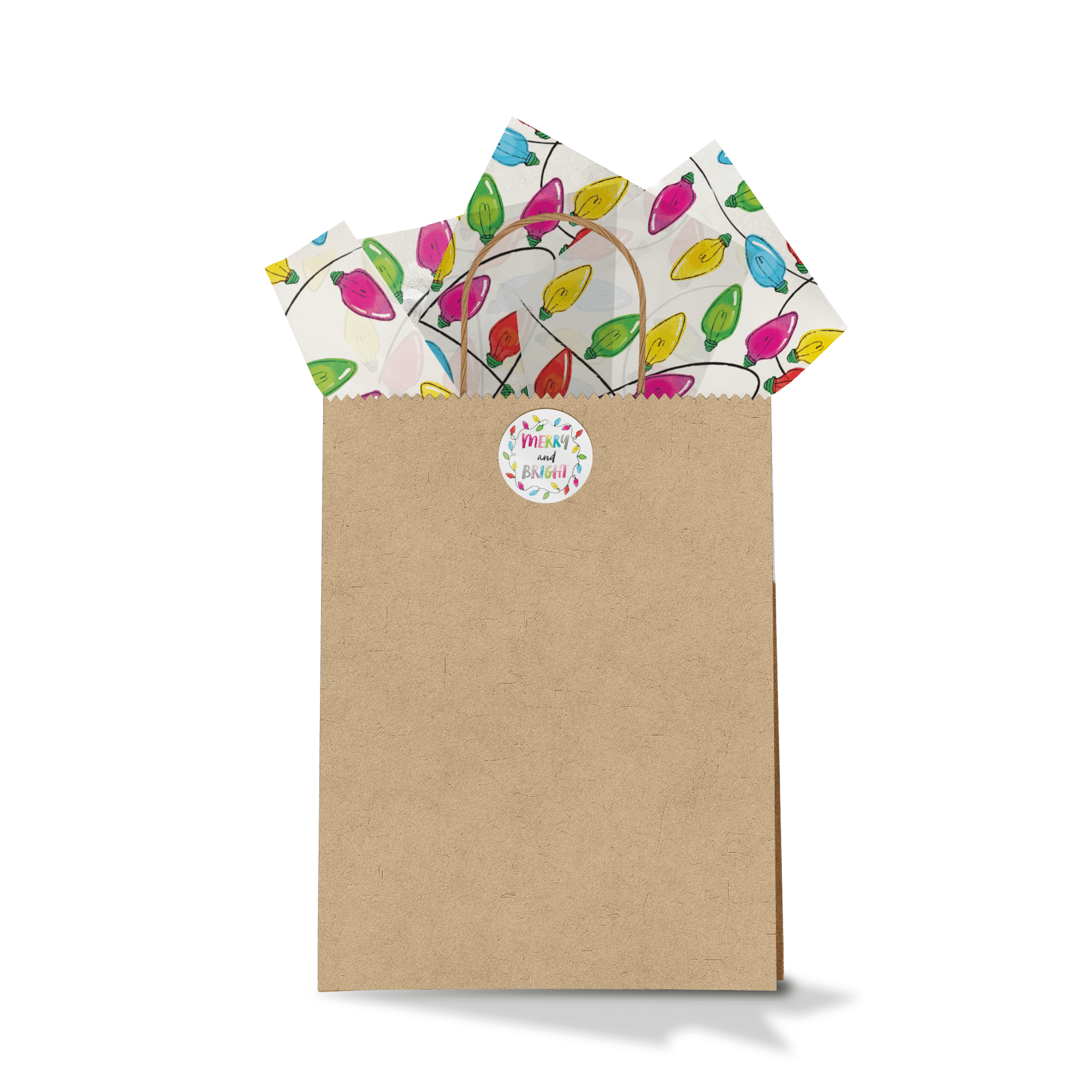 Merry and Bright Holiday Stickers - Festive Christmas Decals for DIY Crafts, Scrapbooking, Gift Wrapping & Party Decorations