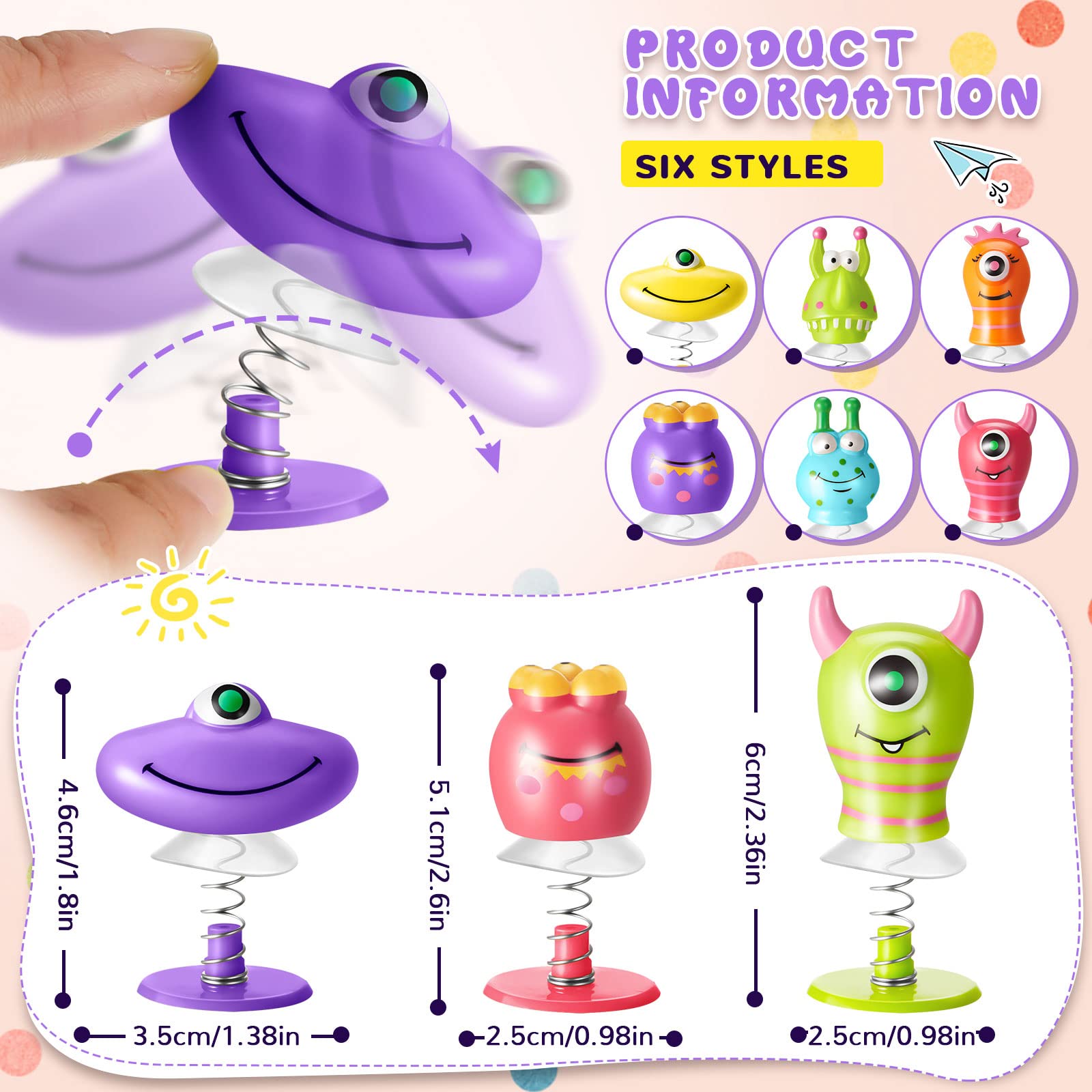 Deekin 150-Piece Big Eye Animal Spring Launcher Toys - Jumping & Bouncy Fun for Kids, Boys & Girls - 6 Adorable Styles - Perfect for Classroom Prizes, Party Favors, Goodie Bags & Outdoor Play