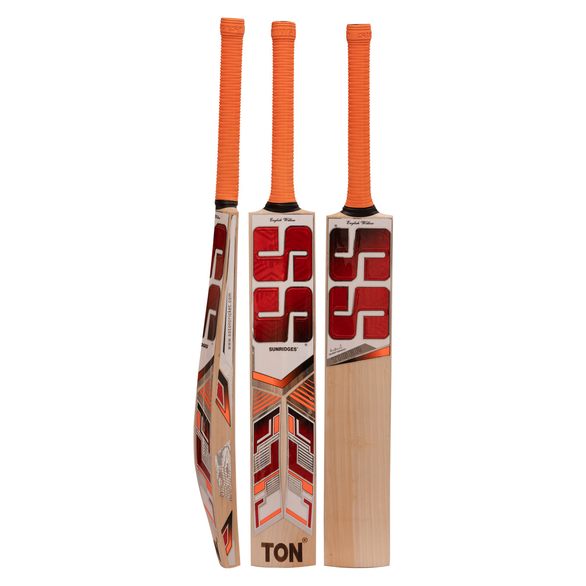 Premium SS Tiger English Willow Cricket Bat - Full Size Adult with Short Handle for Professional & Casual Play - Perfect for Matches, Practice & Training Sessions
