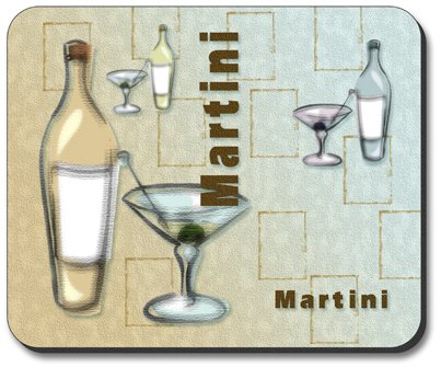 Art Plates Martini Brand Mouse Pad - Non-Slip Rubber Base, Smooth Surface for Precise Tracking - Perfect for Office, Gaming & Graphic Design Workspaces