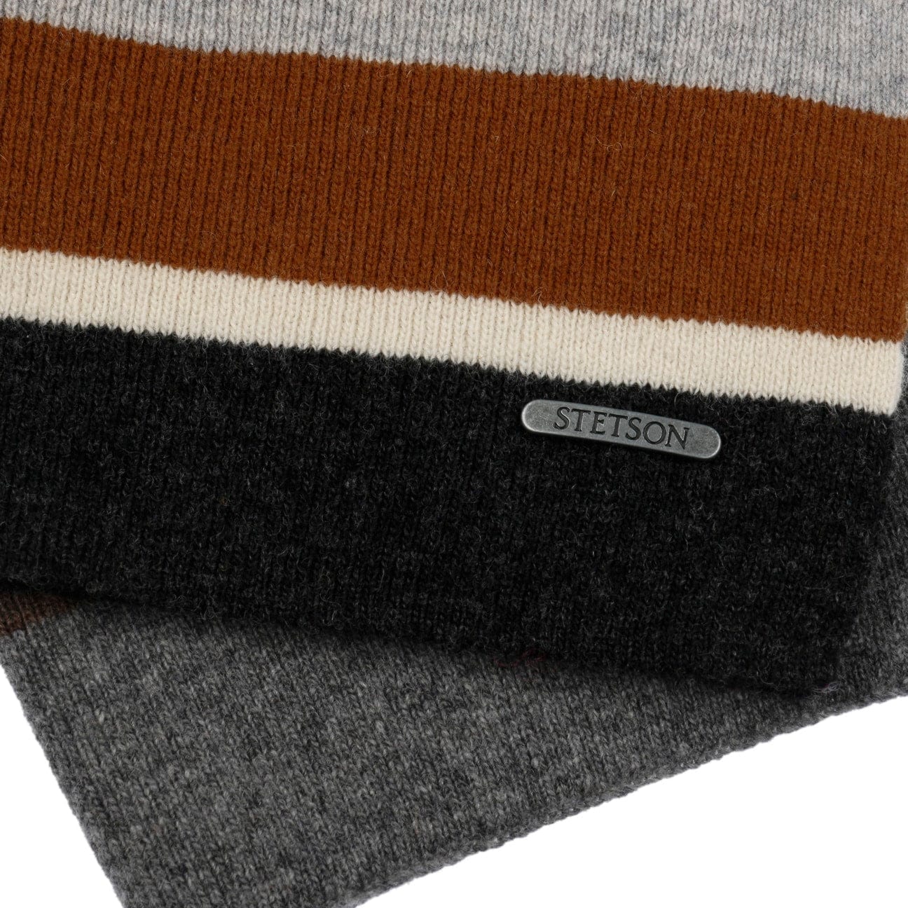 Stetson Merino Wool Striped Scarf - Soft Winter Fashion Accessory for Men & Women - Perfect for Cold Weather, Outdoor Activities & Holiday Gifts