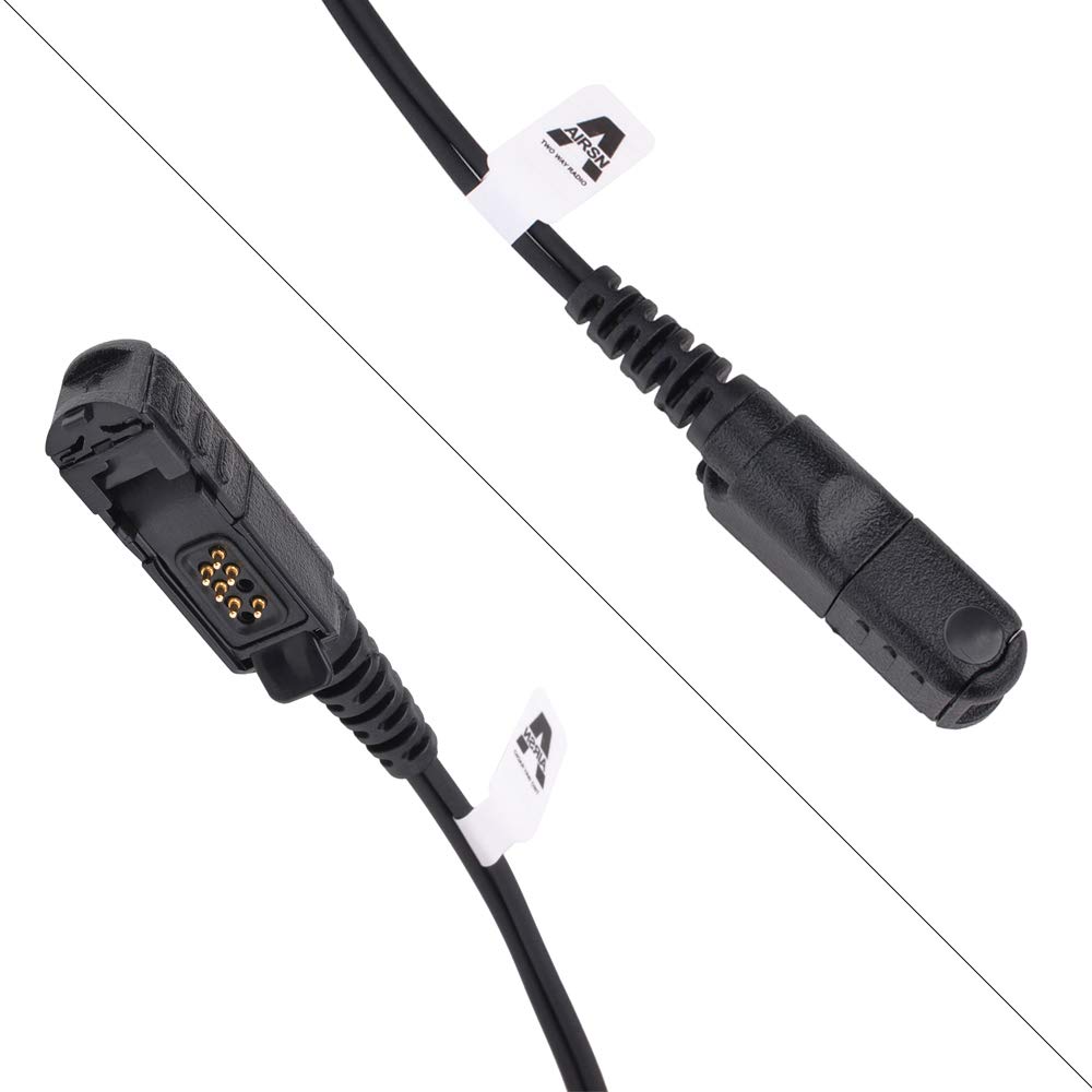 FBI Earpiece for Motorola XPR3300e XPR3500e XPR3300 XPR3500 Two-Way Radio - Covert Surveillance Headset with Noise-Canceling Mic & PTT Button - Ideal for Security, Law Enforcement & Tactical Operations