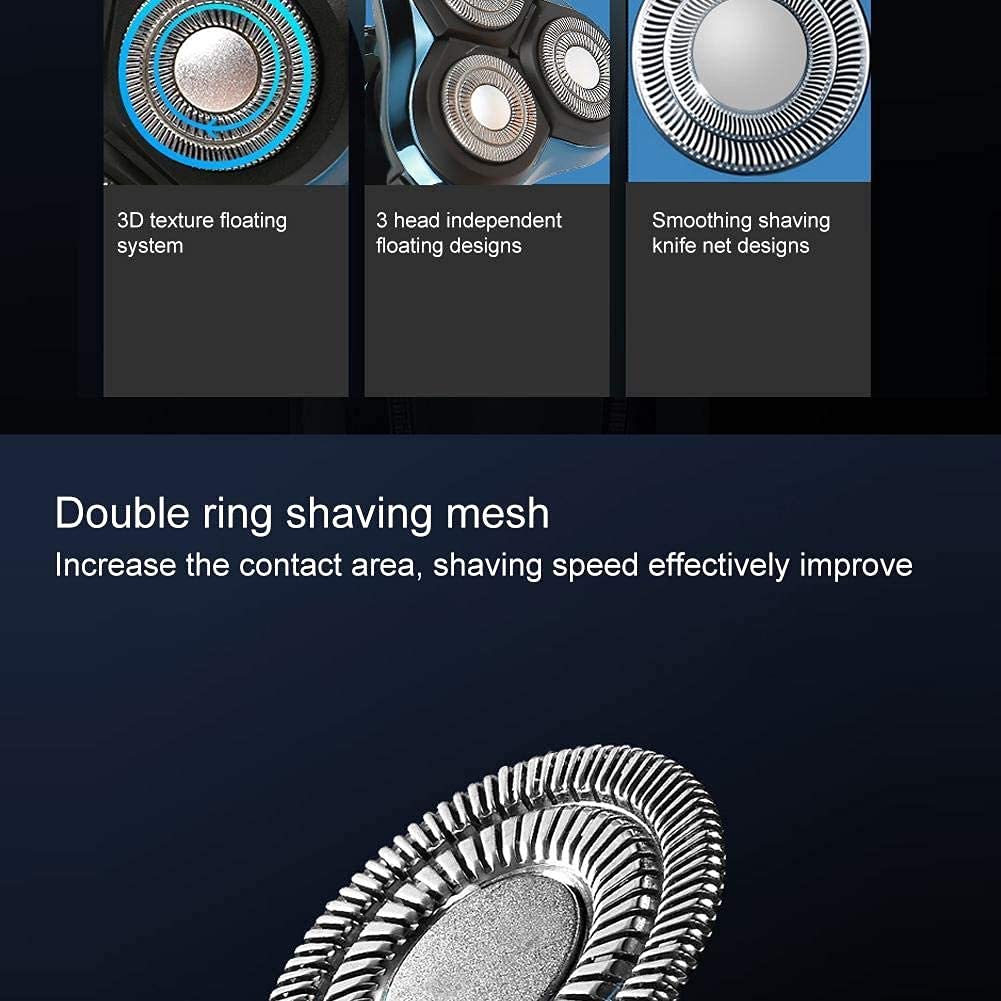 LIIAV Electric Shavers for Men - Waterproof Cordless USB Rechargeable Rotary Razor with Beard Trimmer - Perfect for Dry & Wet Shaving at Home, Travel or Gifts for Husband