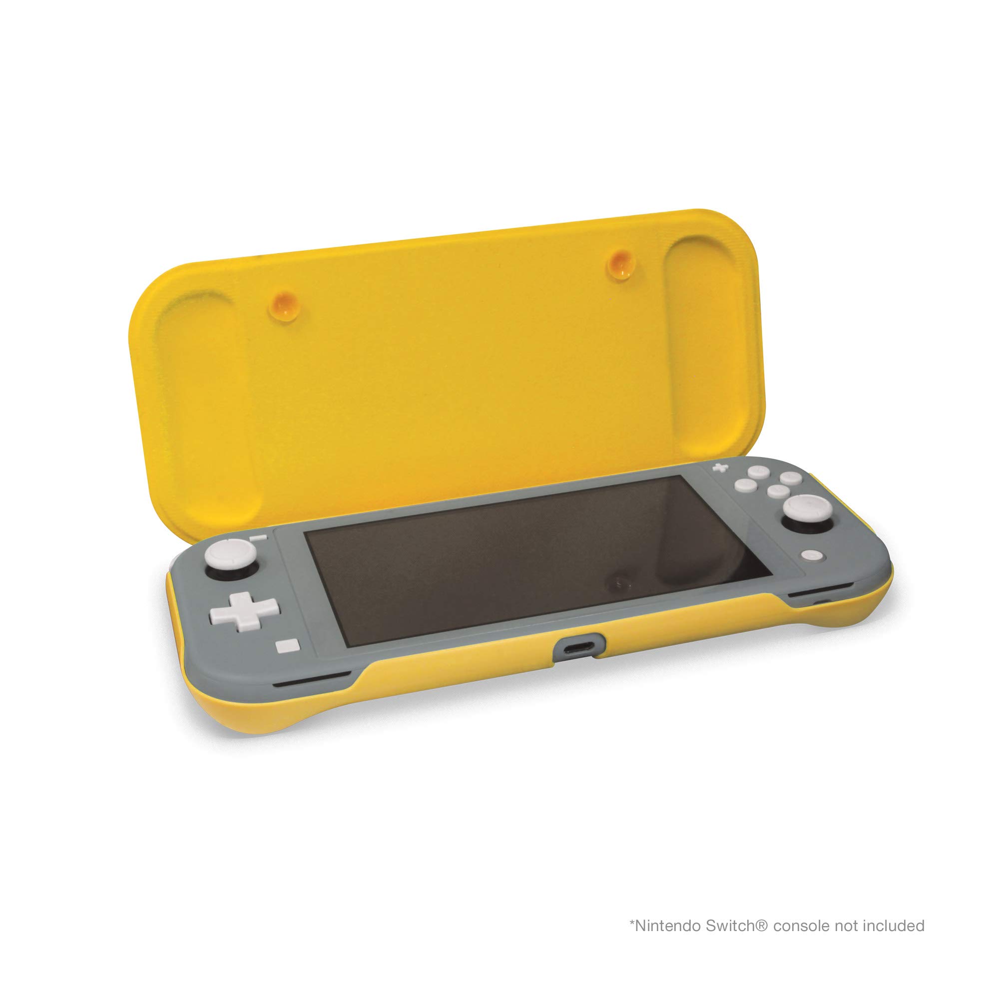 Hyperkin Foldable Case and Screen Protector Set for Nintendo Switch Lite (Yellow) - Protective Cover & Tempered Glass Shield - Perfect for Travel, Gaming On-The-Go & Console Protection