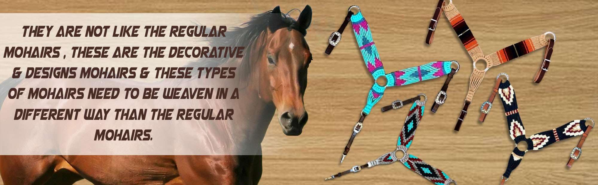 Custom Handmade Western Mohair Horse Breast Collar - Adjustable Equestrian Tack for Trail Riding & Shows - Durable Mohair Collar for Horses - Perfect Gift for Riders