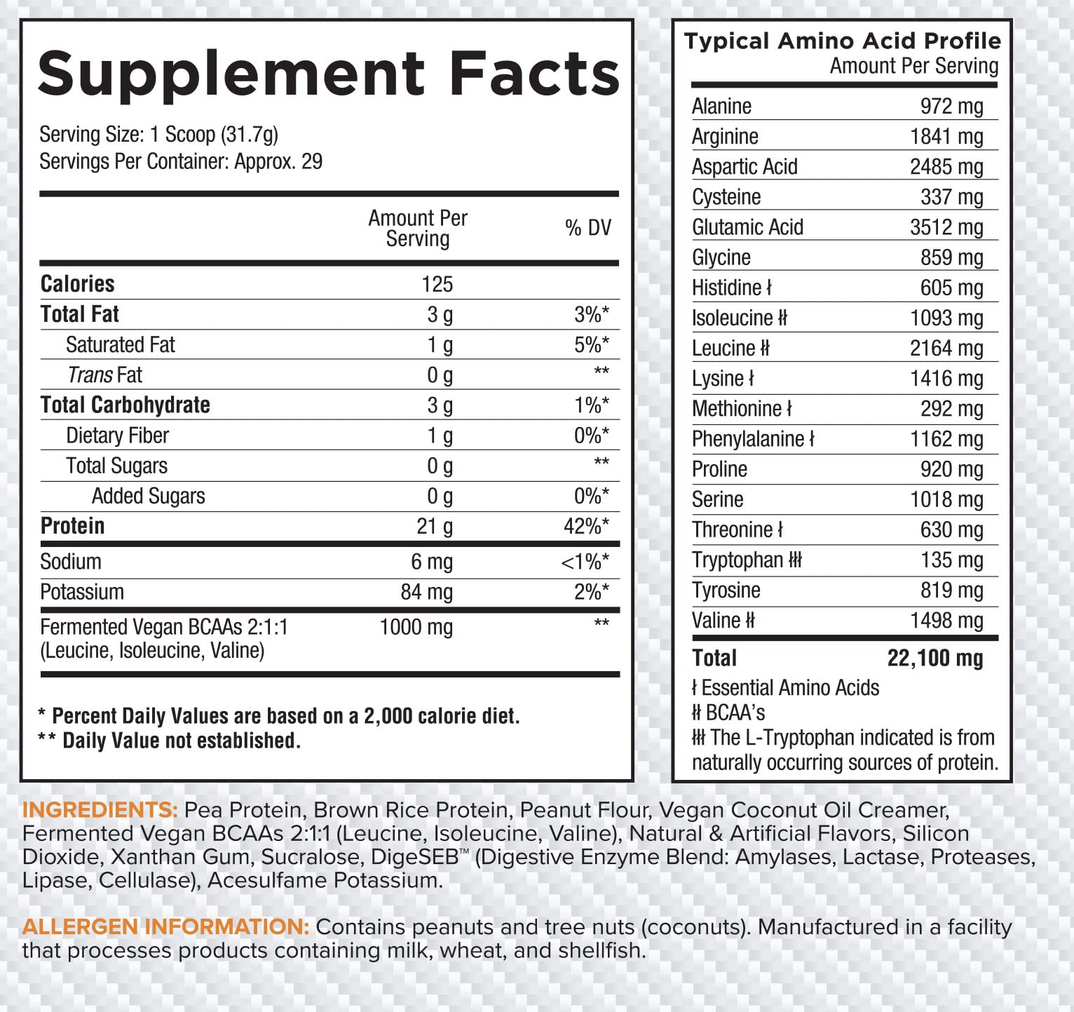 Core Nutritionals Platinum Vegan Gourmet Plant-Based Protein Powder - 21g Pea Protein, Lactose/Soy/Gluten Free, 29 Servings (Peanut Butter Pie) | Post-Workout Recovery & Healthy Meal Replacement for Athletes & Fitness Enthusiasts