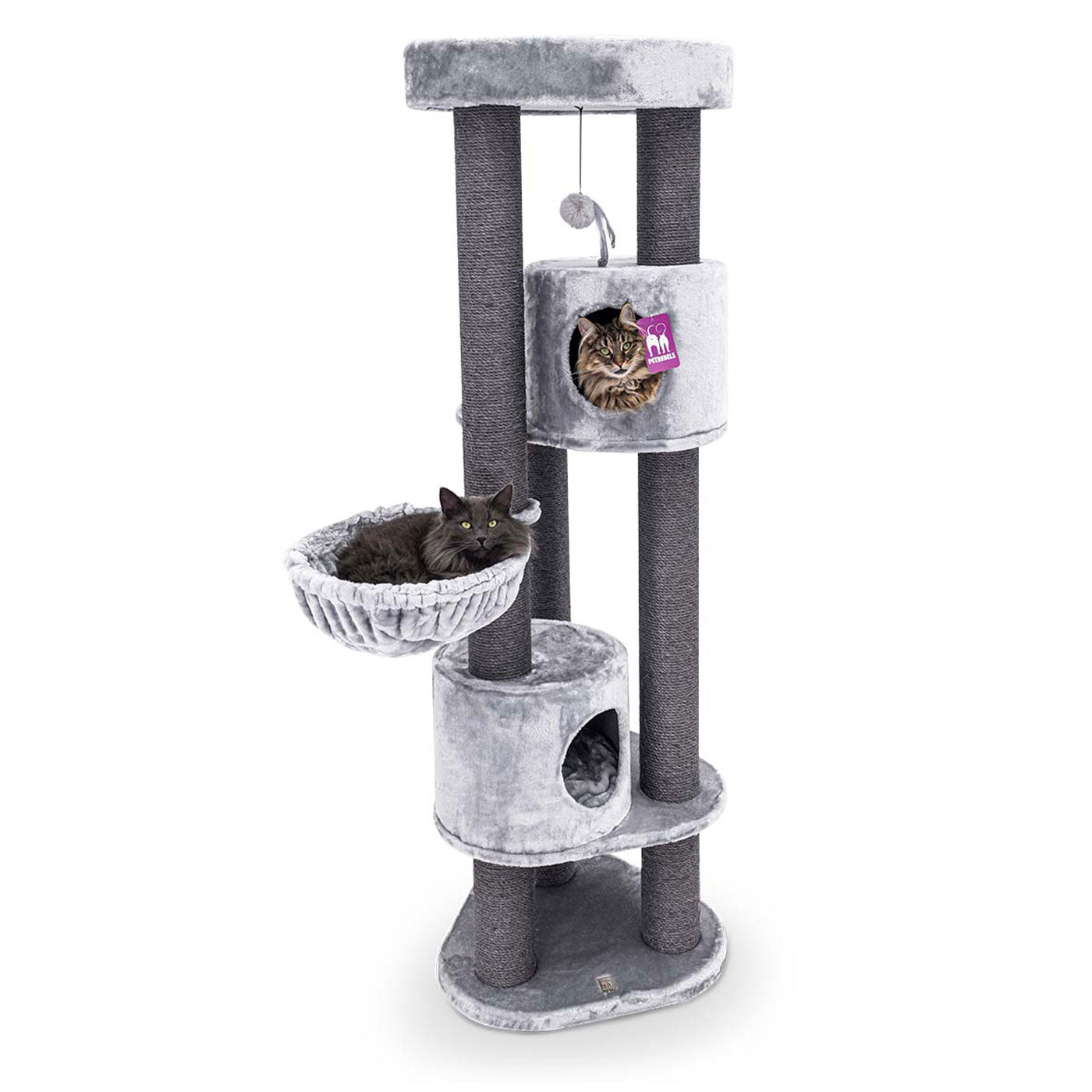 Premium 180cm Cat Tree for Large Cats - Kings & Queens Charlotte Cat Tower with Scratching Posts, Perches & Condo - Perfect for Indoor Play & Climbing for Your Feline Friend